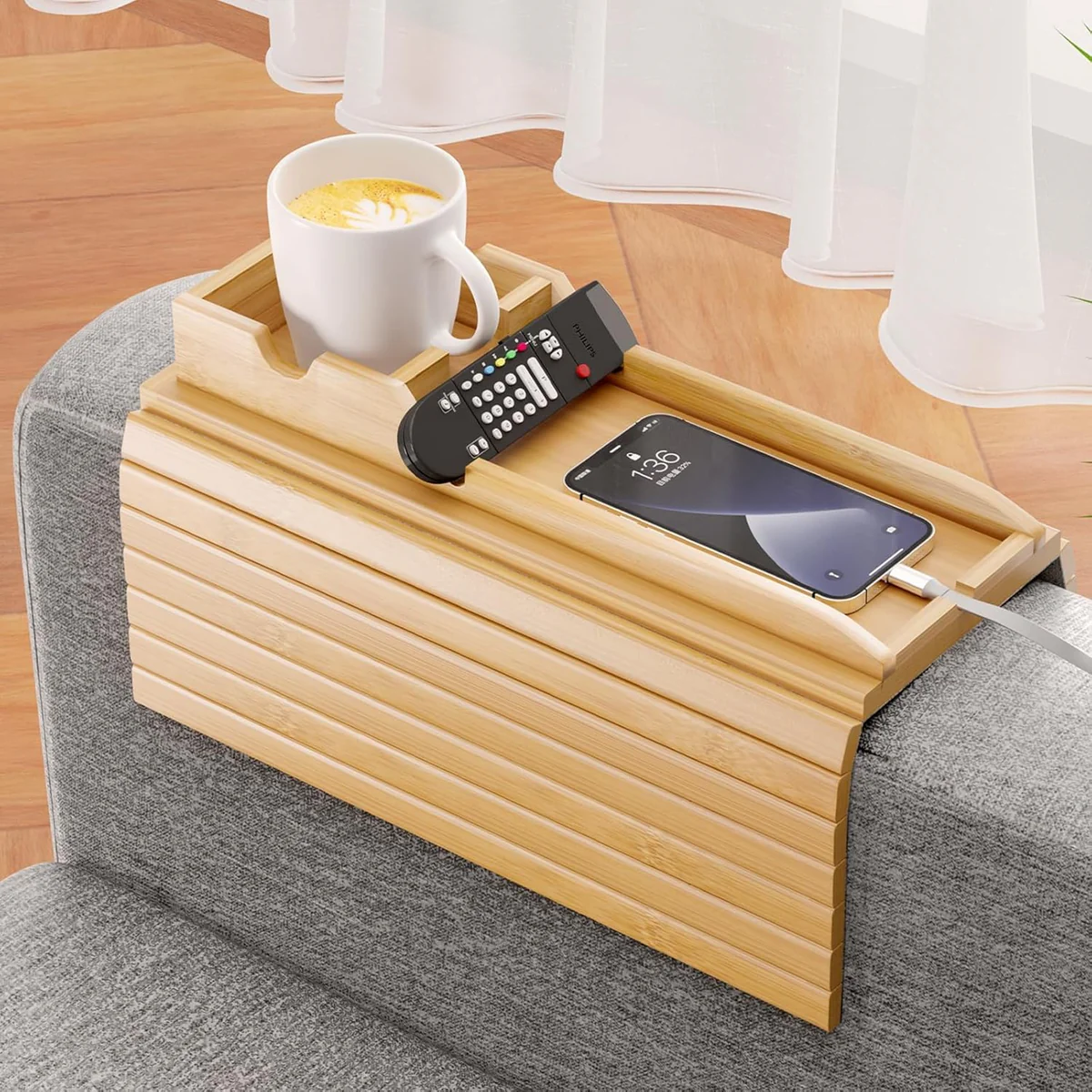 Bamboo Couch Arm Tray - Medaid International