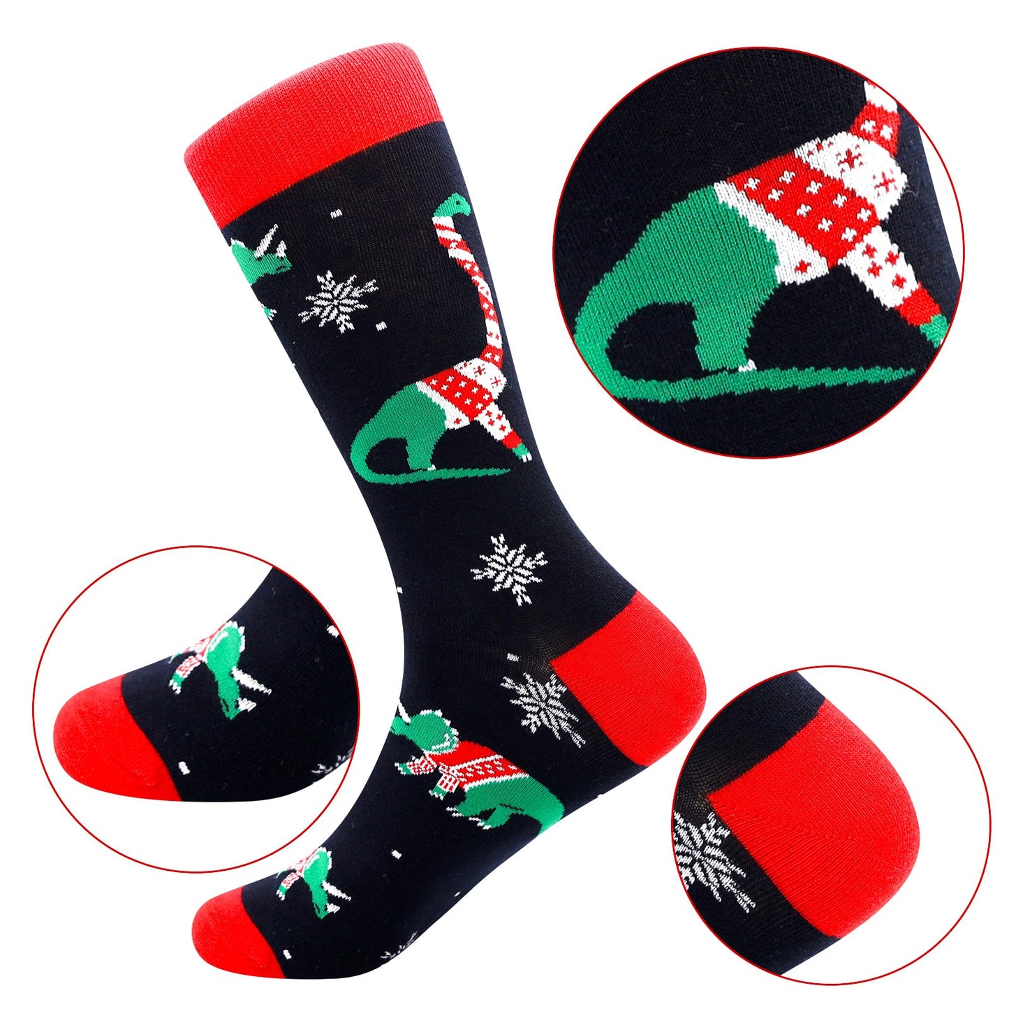 BISOUSOX Mens Christmas Socks Crazy Funny Dress Colorful Novelty Warm Winter Socks Christmas Gifts for Men Women - Medaid International