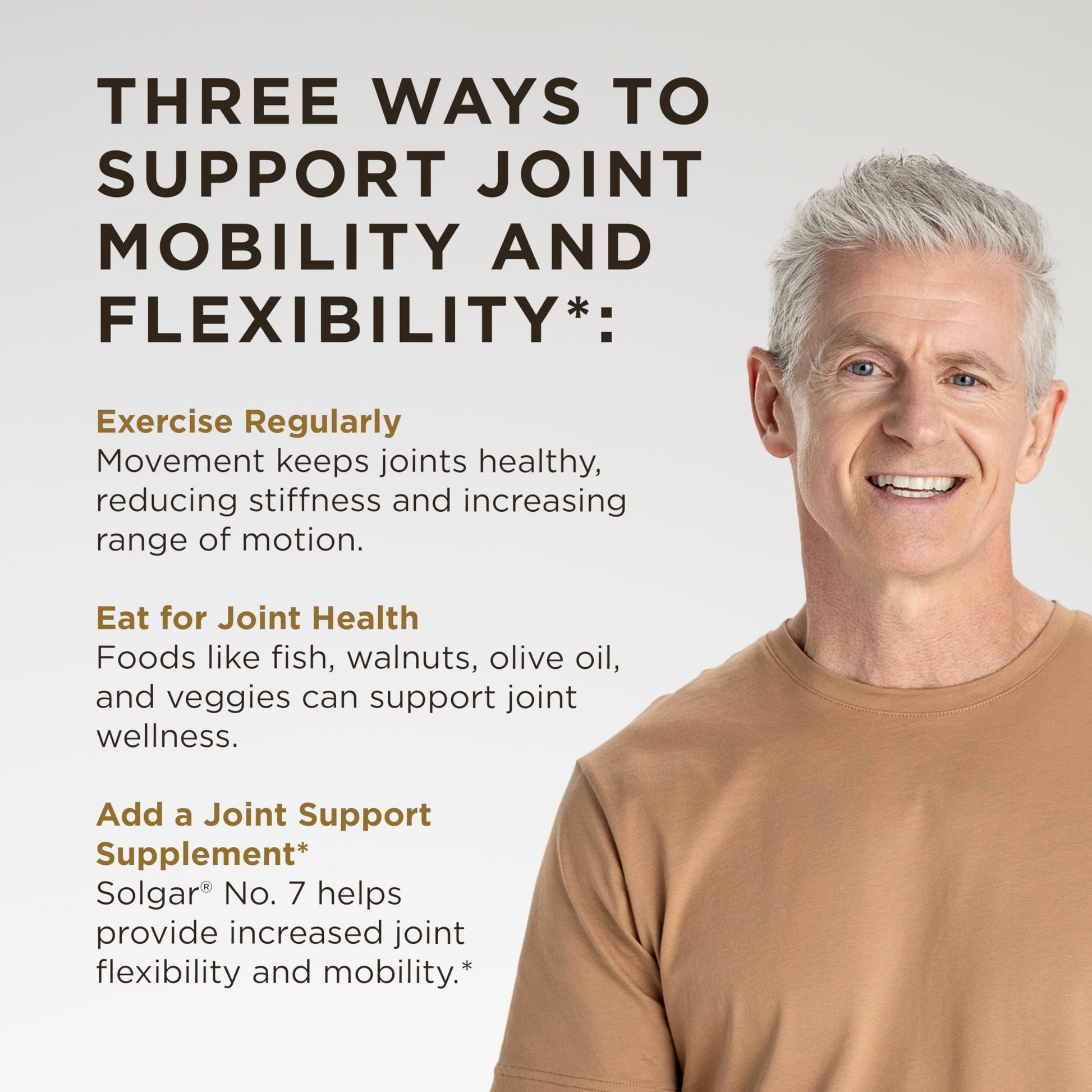 Solgar No. 7 - Joint Support and Comfort - 90 Vegetarian Capsules - Increased Mobility & Flexibility - Gluten-Free, Dairy-Free, Non-GMO - 90 Servings - Medaid International