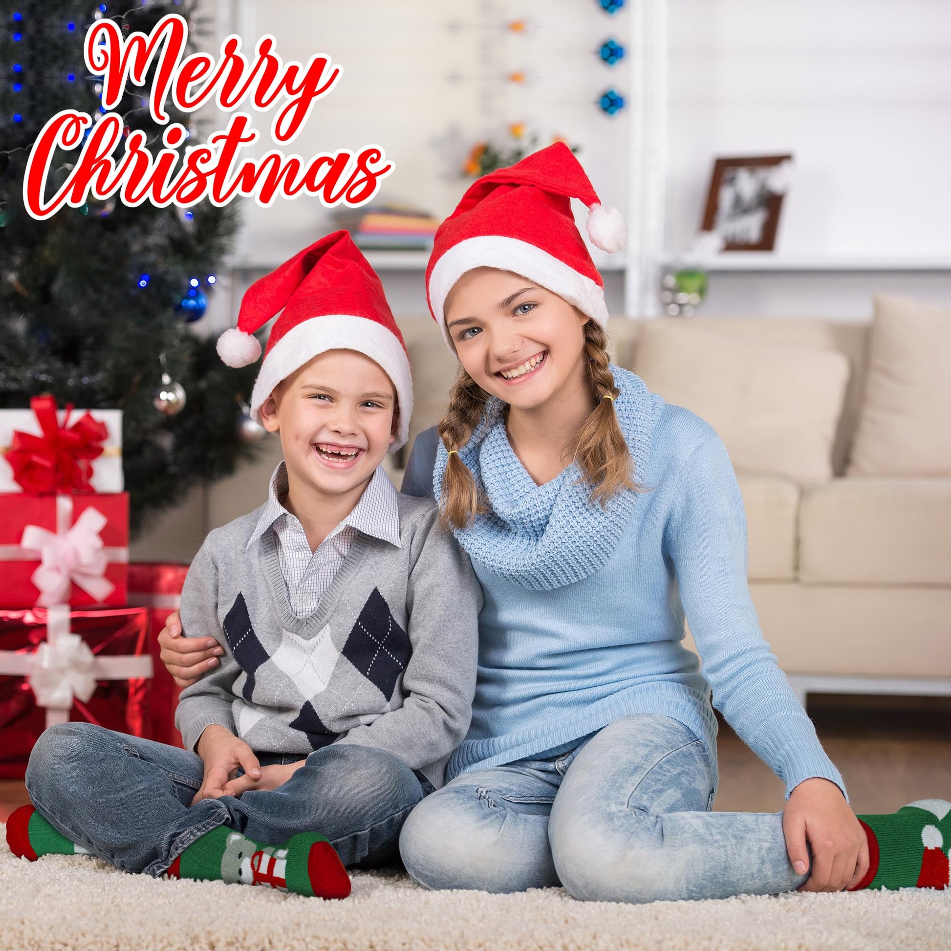 GENTABY Christmas Socks 6-Pairs Pack Boys Girls Festive Warm Socks Novelty Xmas Stockings for Kids Aged 1-3 - Medaid International