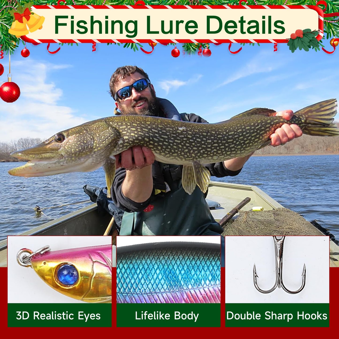 Fishing Advent Calendar for Adult 2025 Fishing Lure Advent Calendar 24 Days Christmas Countdown Calendars Tackle Lures Gifts For Men - Medaid International