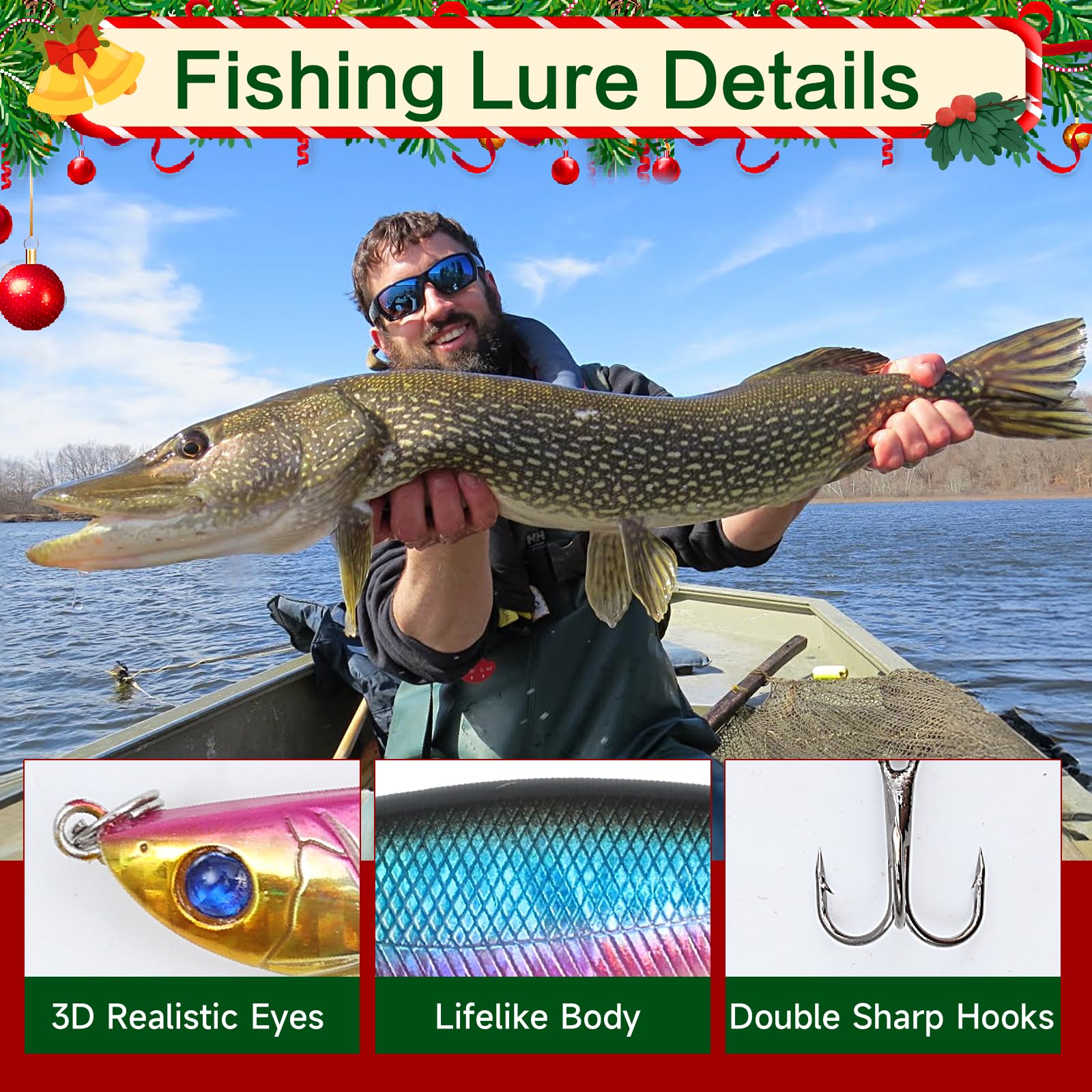 Fishing Advent Calendar for Adult 2025 Fishing Lure Advent Calendar 24 Days Christmas Countdown Calendars Tackle Lures Gifts For Men - Medaid International