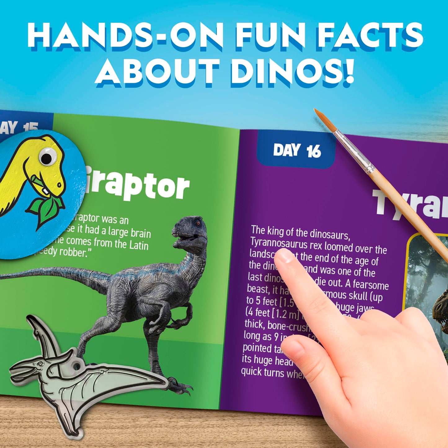 NATIONAL GEOGRAPHIC 2025 Dinosaur Advent Calendar - Christmas Countdown Calendar with 24 Dino Activities & Figures, Paint A Dinosaur Racer, Create a Clay T. Rex, Excavate a Dino Tooth Replica & More - Medaid International