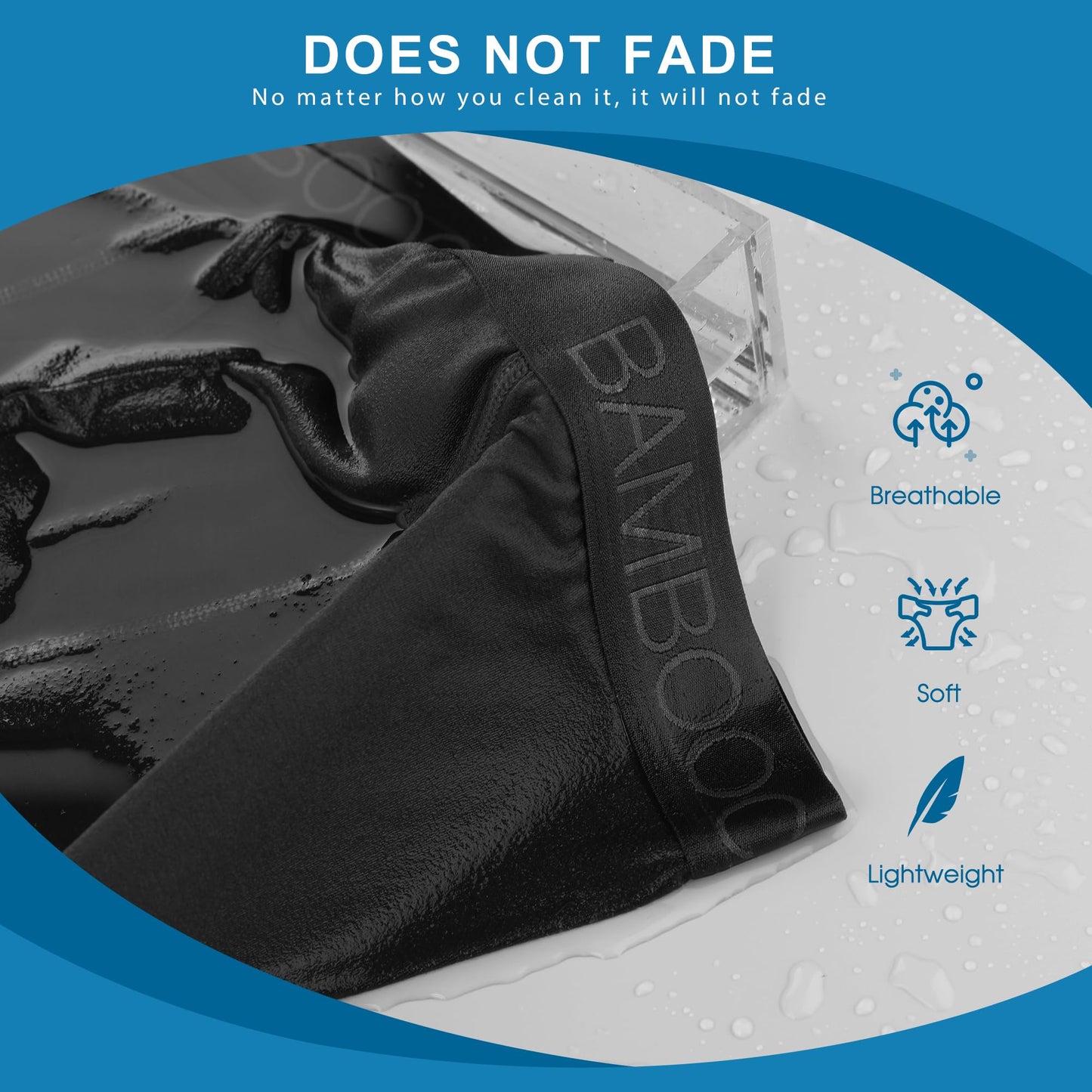 BAMBOO COOL Moisture-Wicking Soft Men's Underwear Boxer Briefs for Men With Open Fly Pouch (6 pack) XL - Medaid International