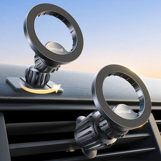Lamicall for Magsafe Car Mount - [20X N55 Magnets] Magnetic Phone Holder for Your Car Dashboard Vent Car Phone Holder for iPhone 16 All Smartphone fits Magsafe Phone case - Medaid International