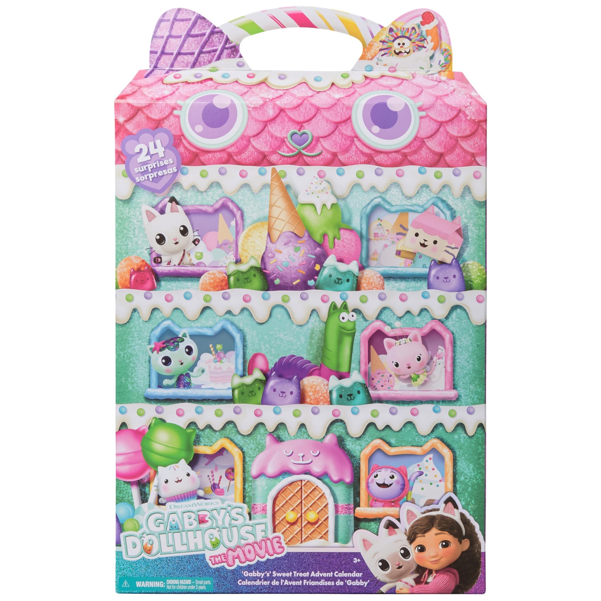 Gabby's Dollhouse: The Film Advent Calendar 2025 Cute Winter Surprise, 24 Surprise Toys with Gabby Figure, Cat Friends & Accessories, for Children from 3 Years - Medaid International