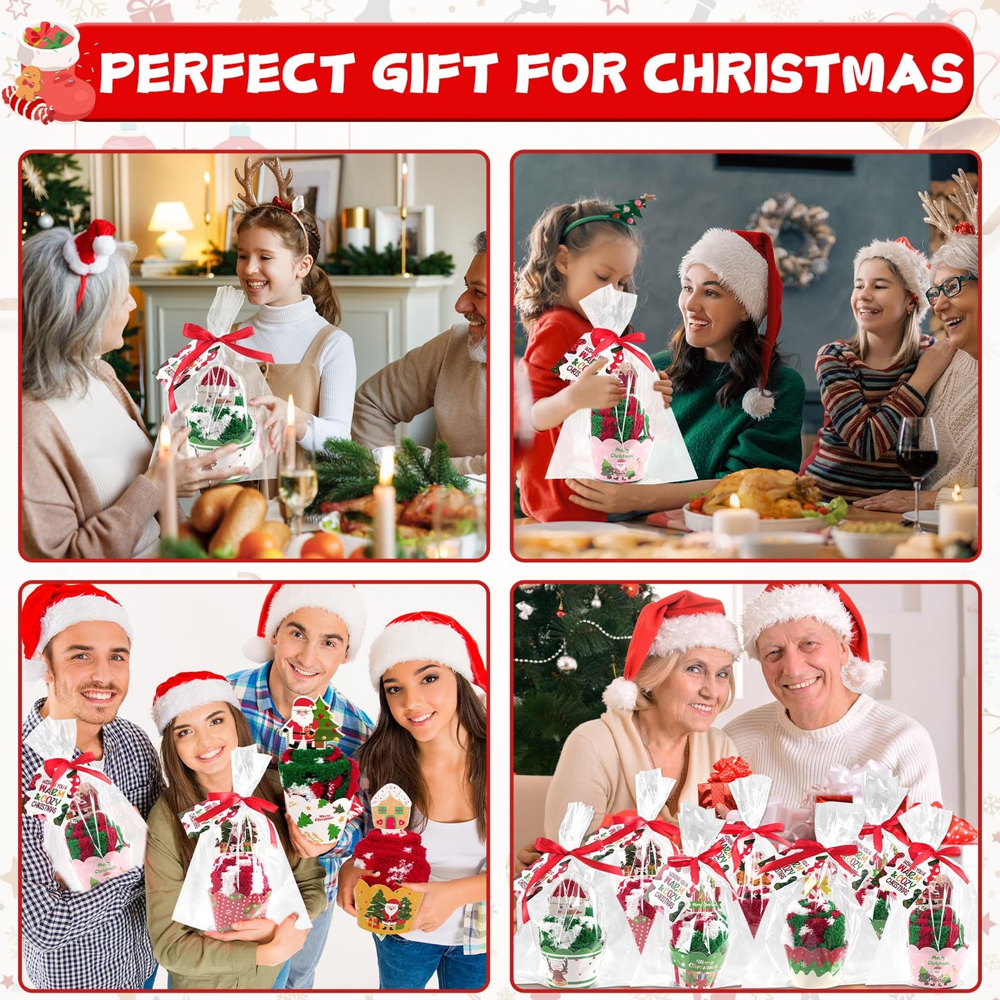 12 Pairs Christmas Fuzzy Socks Christmas Cupcake Fuzzy Socks DIY Gift Set for Women and Girls Xmas Thick Cozy Bed Sock with Greeting Cards for Adult Kids Party Home Indoor Sleeping Xmas Holiday - Medaid International