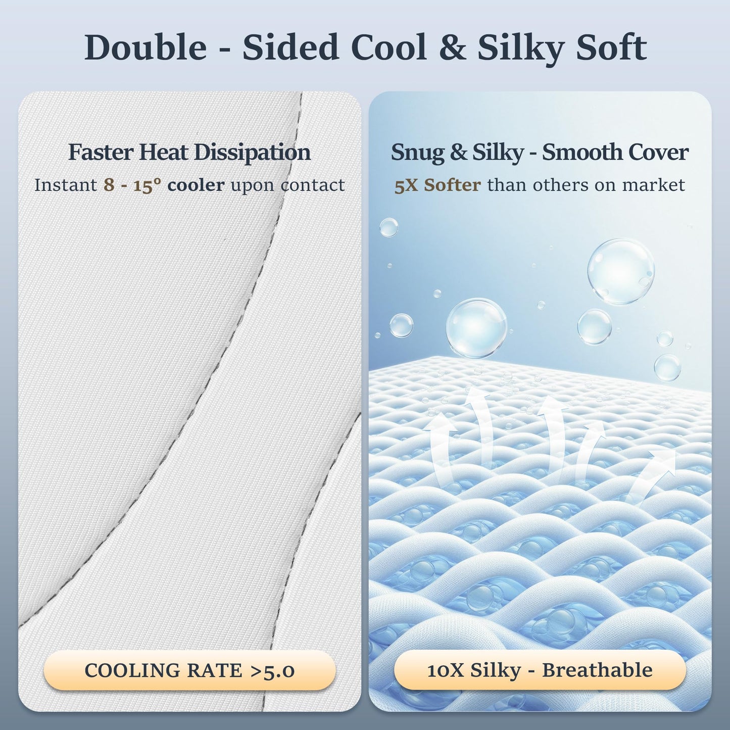 COZSINOOR Cooling Bed Pillows Queen Size Set of 2, Hotel-Quality Fluffy Microfiber Fill - Down Alternative for Side, Back & Stomach Sleepers, Breathable & Skin-Friendly - Medaid International