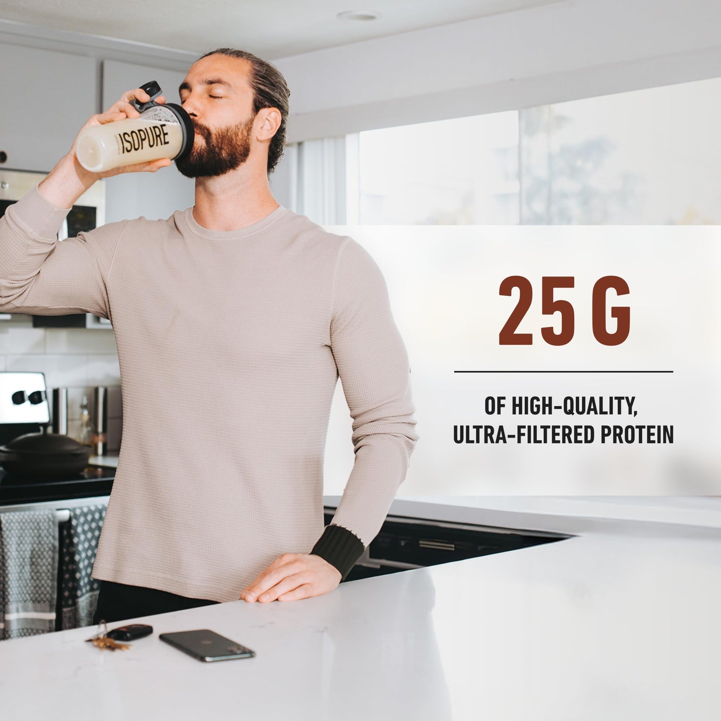 Isopure Low Carb 100% Pure Whey Isolate Protein Powder, Lactose Free, Gluten Free, With Vitamins, Dutch Chocolate, 25g Protein Per Serving, 1 Lb, 14 Servings (Packaging May Vary) - Medaid International