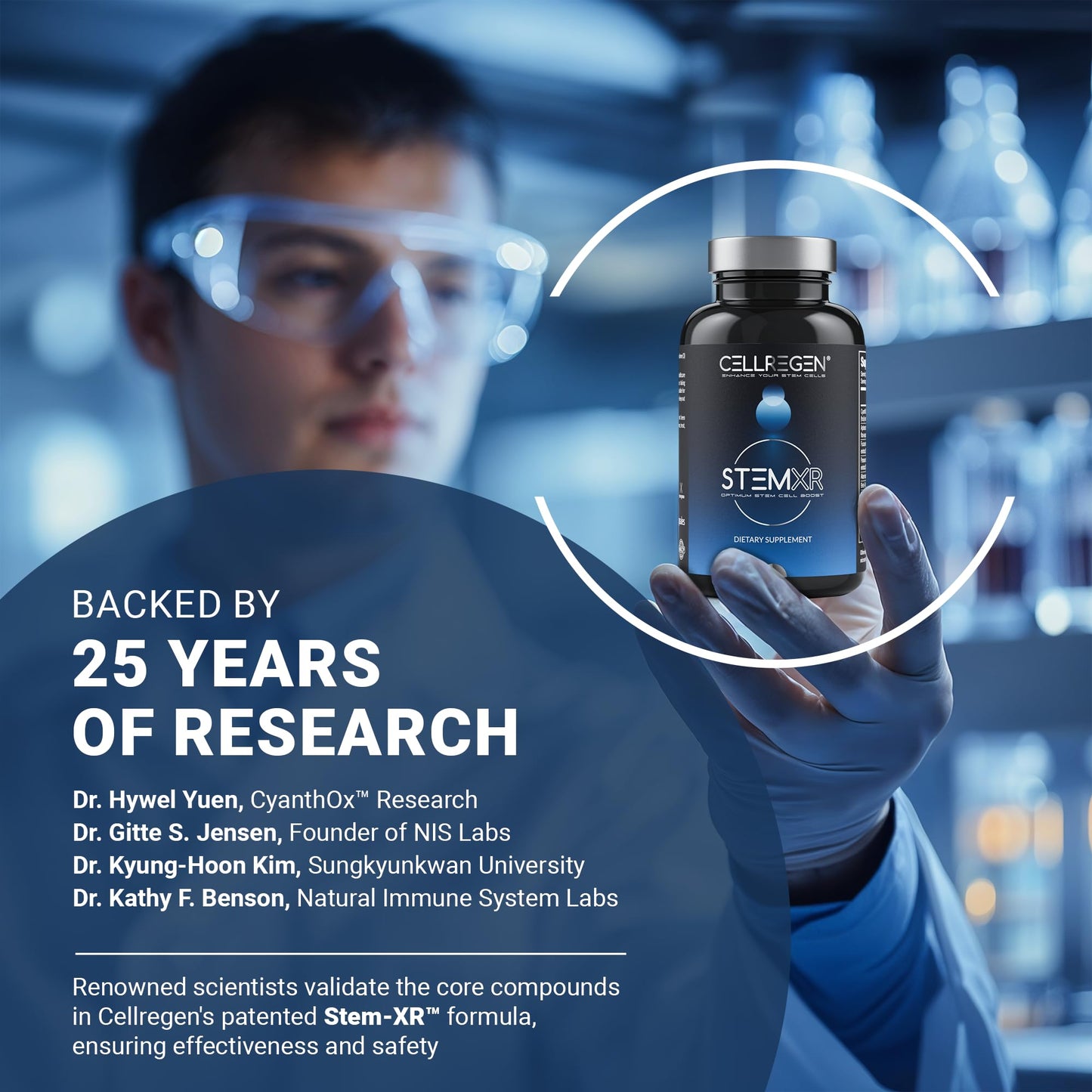 Cellregen StemXR™ Stem Cell Activator & Circulation Booster – Stem Cell Supplement for Men & Women – Blue Green Algae, Longevity, Vitality, Anti-Aging, Energy & Performance Support – 90 Capsules - Medaid International