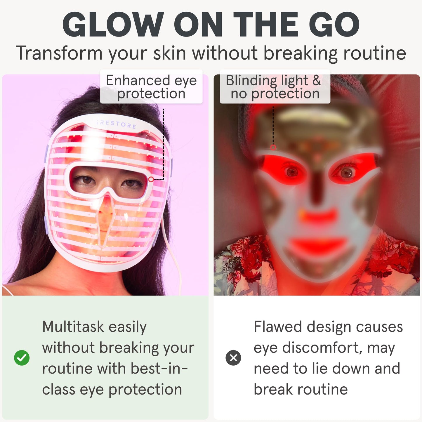 Grow & Glow Bundle: Essential Hair Device with Battery Pack + LED Face Mask - Medaid International
