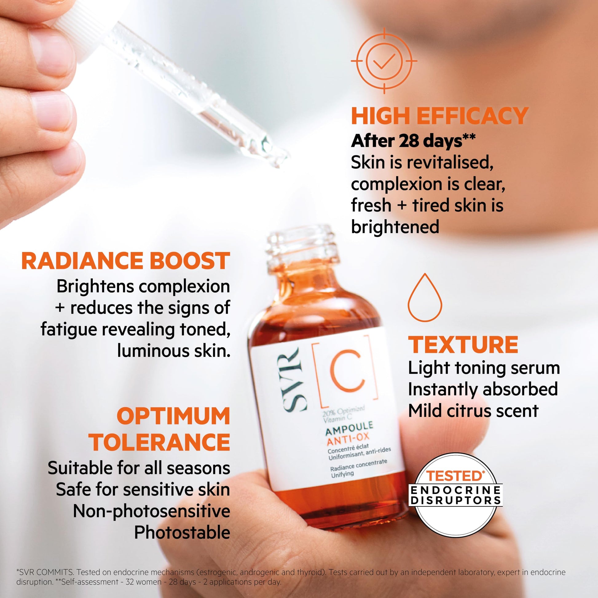 SVR Vitamin C Brightening Face Serum With 20% Optimized Vitamin C For Fine Lines, Uneven Skin Tone & Dull Skin. Improves Radiance & Firmness, 1 Fl.oz. - Medaid International
