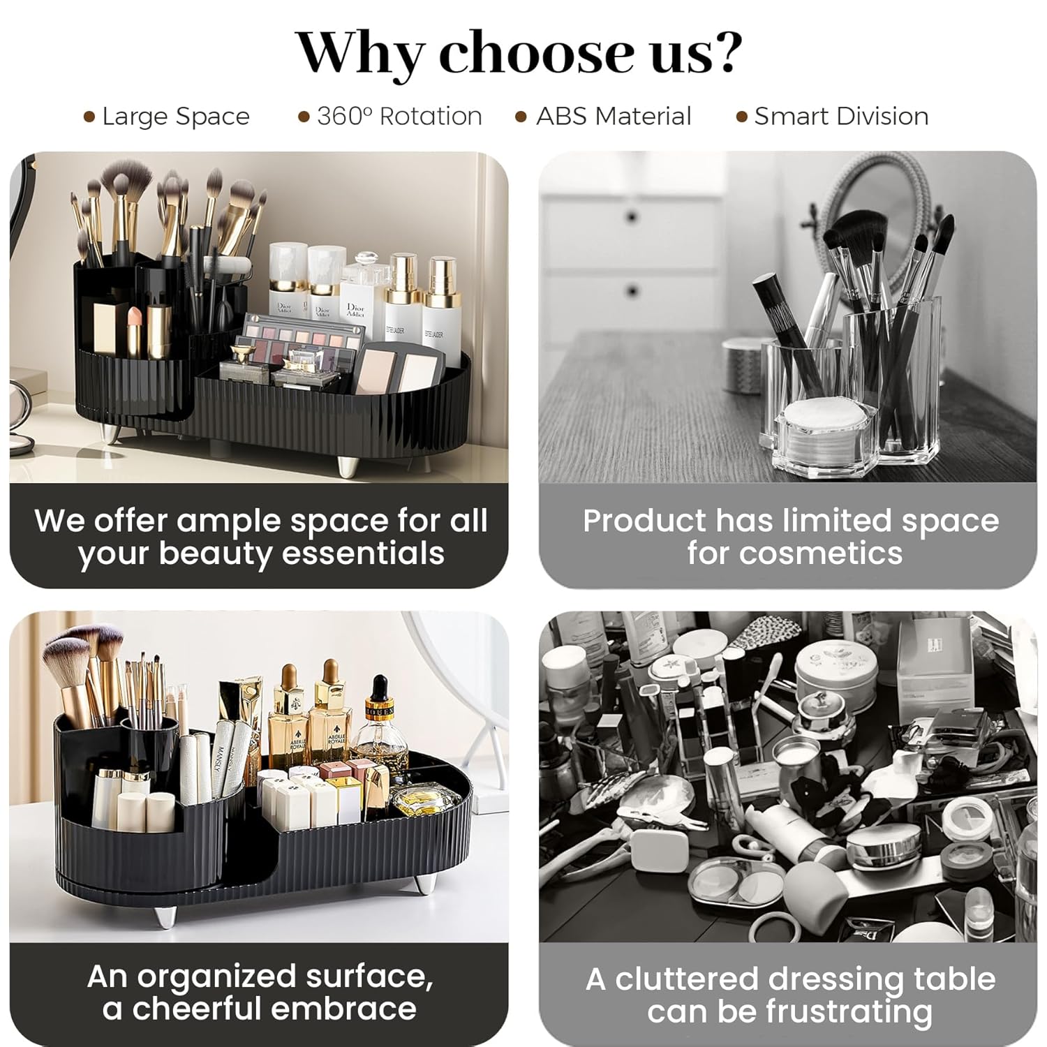 Large Rotating Makeup Organizer - Medaid International