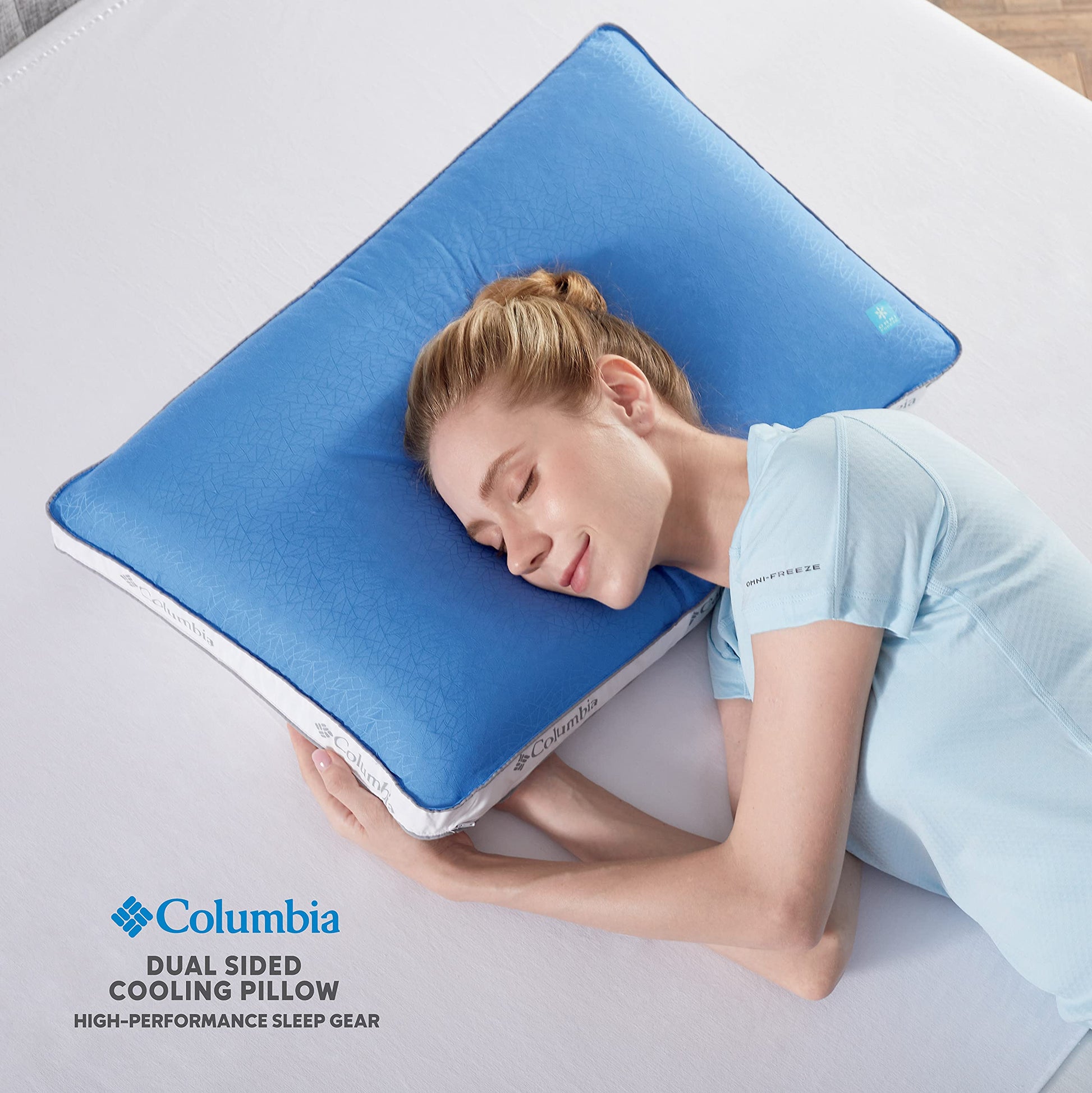 Columbia Cooling Gel Memory Foam Pillow - Comfortable and Supportive with Cooling & Breathable Features - Removable Washable Cover, Queen - Medaid International