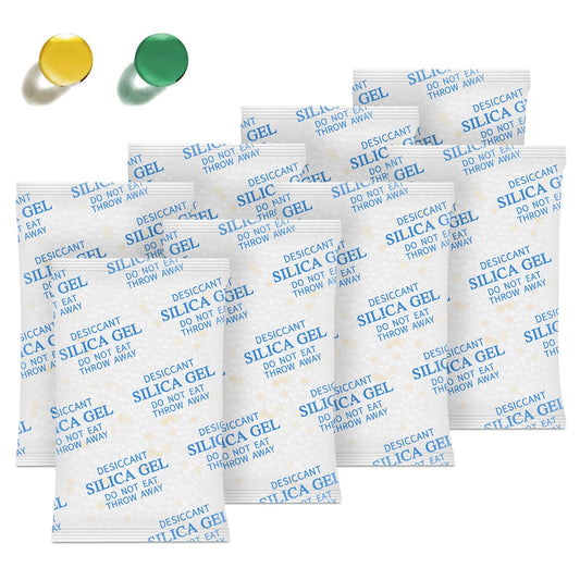 Silica Gel Packets – 50 Gram 35 Packs Desiccant Packs, Moisture Absorbers for Food Storage with Color Indicating, Food Grade Silica Packets for Foods, Seeds, 3D Filaments, Electronics, Safes - Medaid International