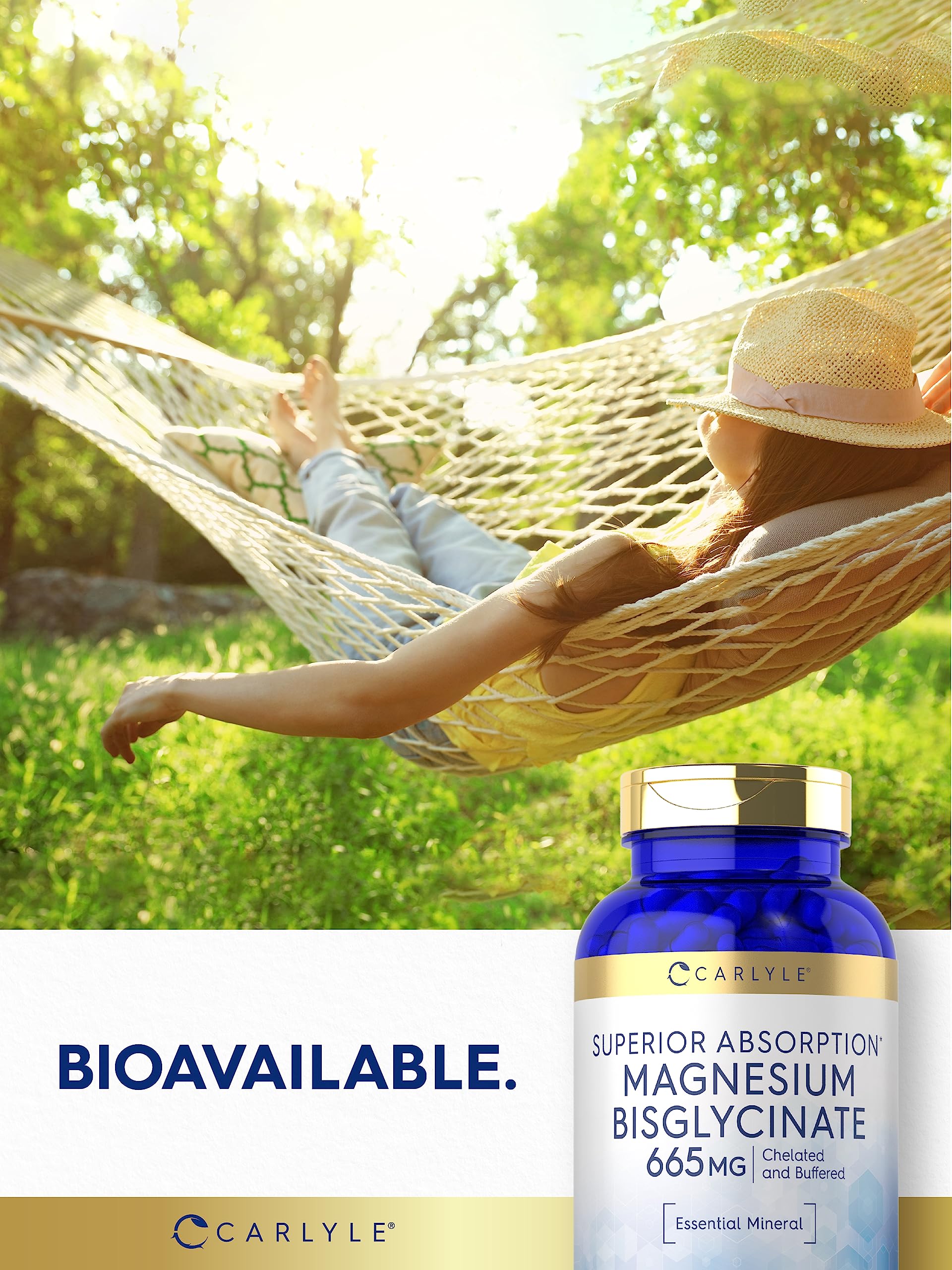 Carlyle Buffered Magnesium Bisglycinate 665 mg | 250 Capsules | Chelated Essential Mineral | Non-GMO and Gluten Free Supplement - Medaid International