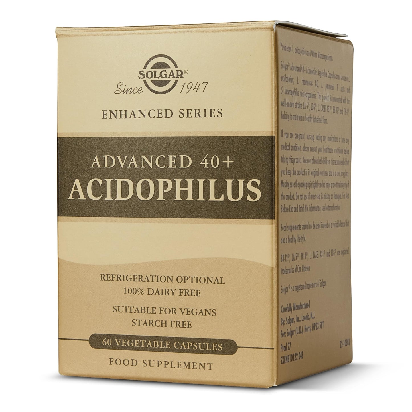 Solgar Advanced 40+ Acidophilus, 60 Vegetable Capsules - Medaid International