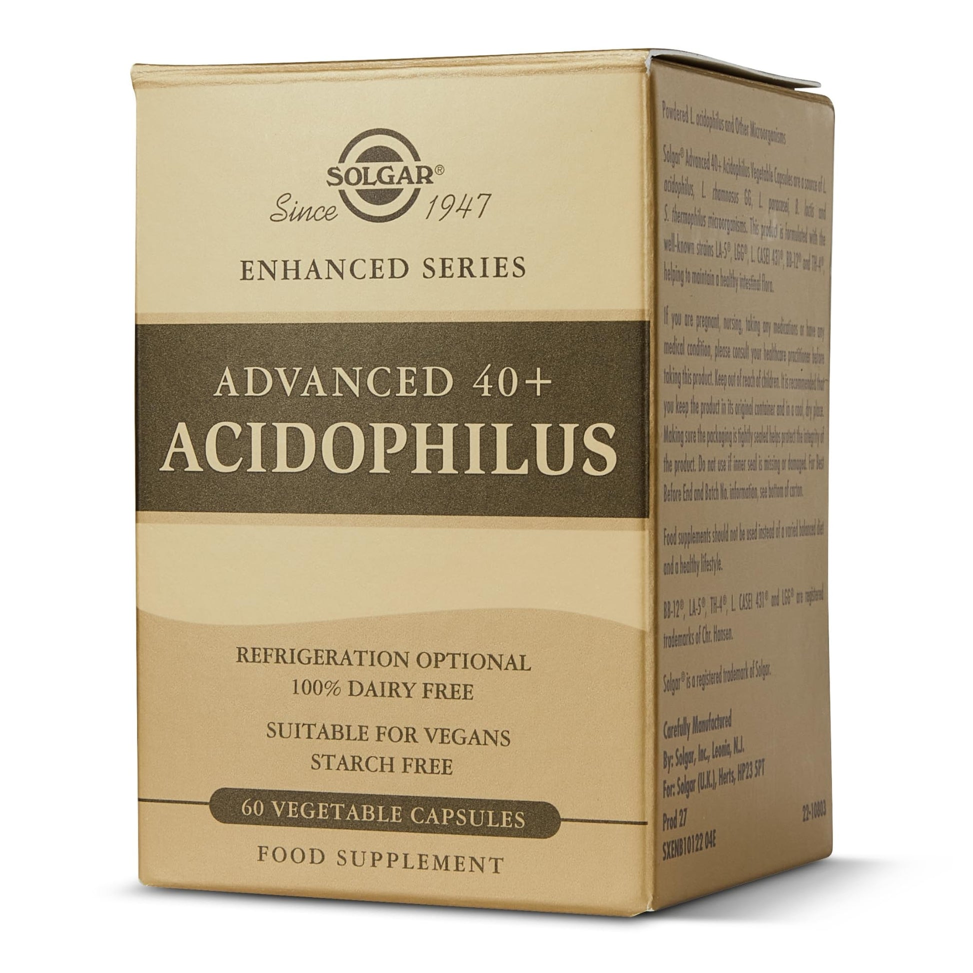 Solgar Advanced 40+ Acidophilus, 60 Vegetable Capsules - Medaid International