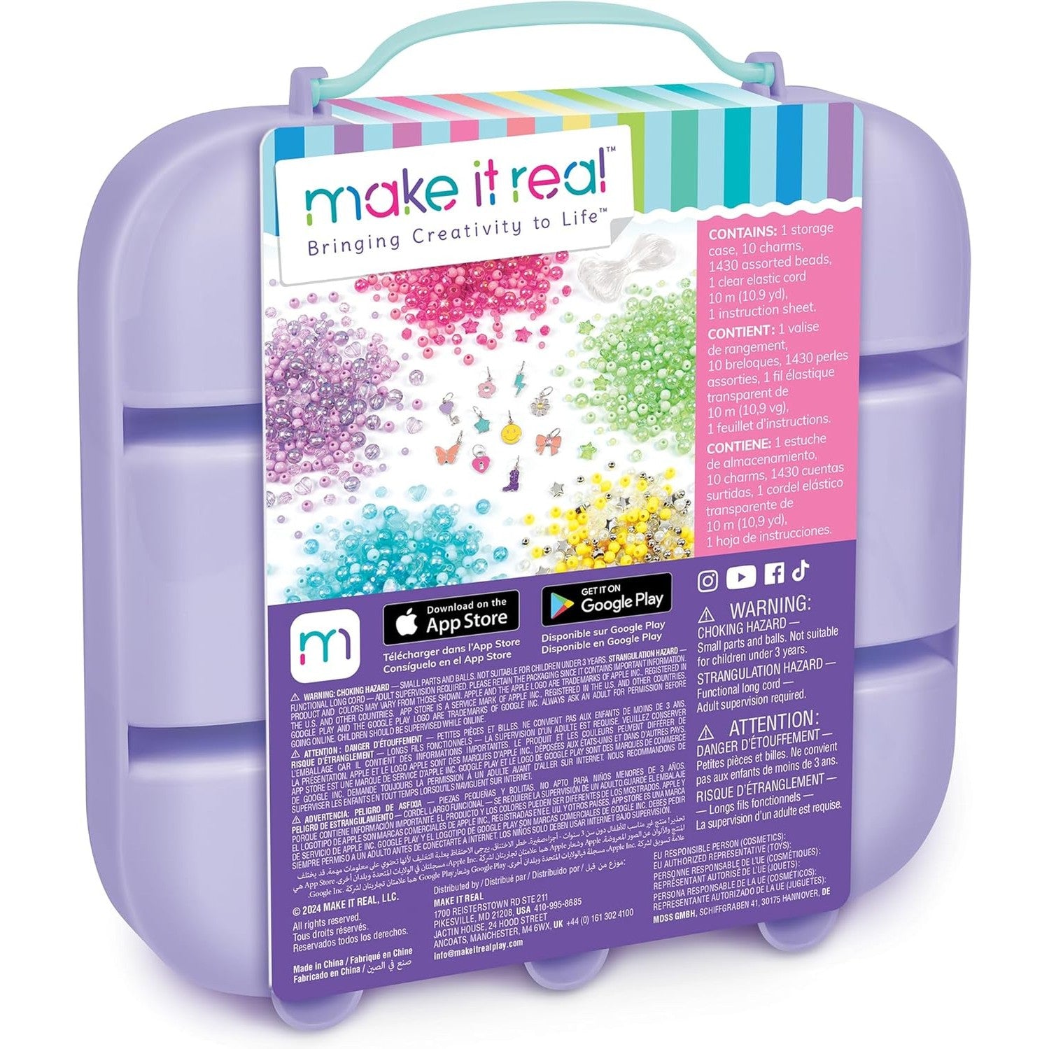 Creator Bead Studio - 1443 pc, DIY Bracelet Kit - Medaid International