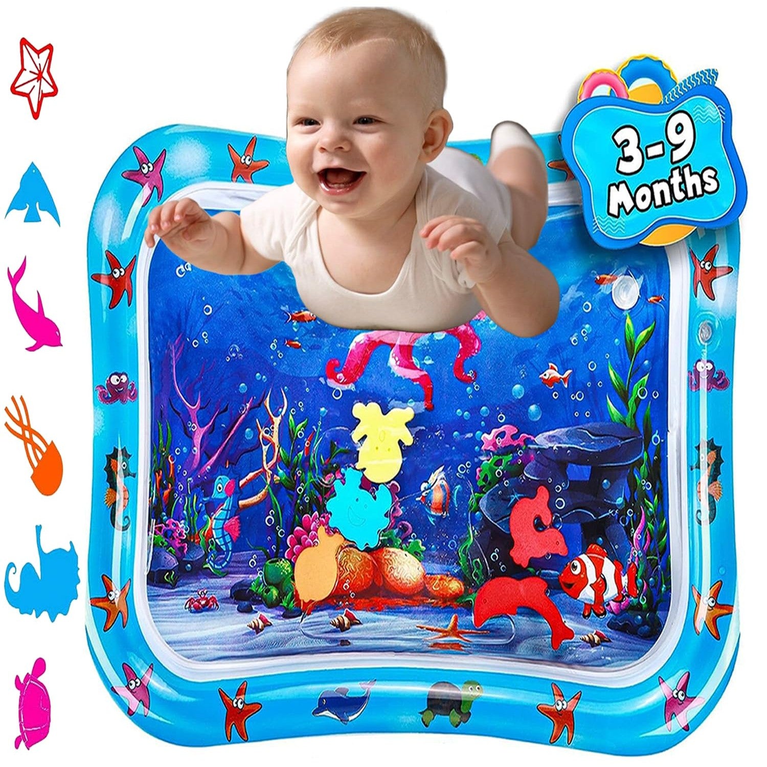 جيستيلو بساط مائي قابل للنفخ على البطن للاطفال - العاب حسية للرضع والاطفال الصغار لأنشطة التطور المبكر | لعمر 3 الى 12 شهر - Medaid International