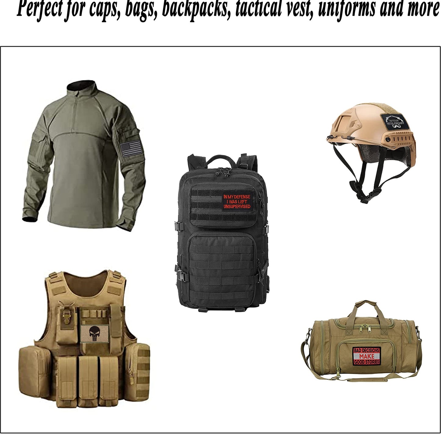 Harsgs 20 Pieces Random Tactical Morale Patch Bundle, Full Embroidery Loop and Hook Patches Set for Caps, Bags, Backpacks, Vest, Military Uniforms,Tactical Gears Etc - Medaid International