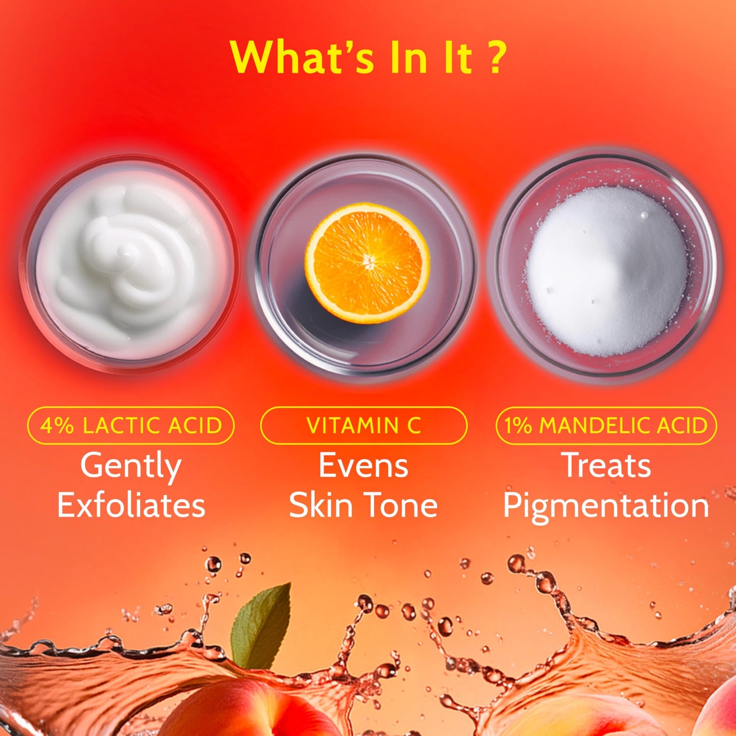 Chemist at Play UnderArm Roll-On with 5% AHA| Lactic & Mandelic Acid|Prevents Odour, Brightens Skin & Exfoliates Underarm | For Sensitive Skin | Peach Fragrance | Alcohol & Aluminium Free | 1.35 fl oz - Medaid International