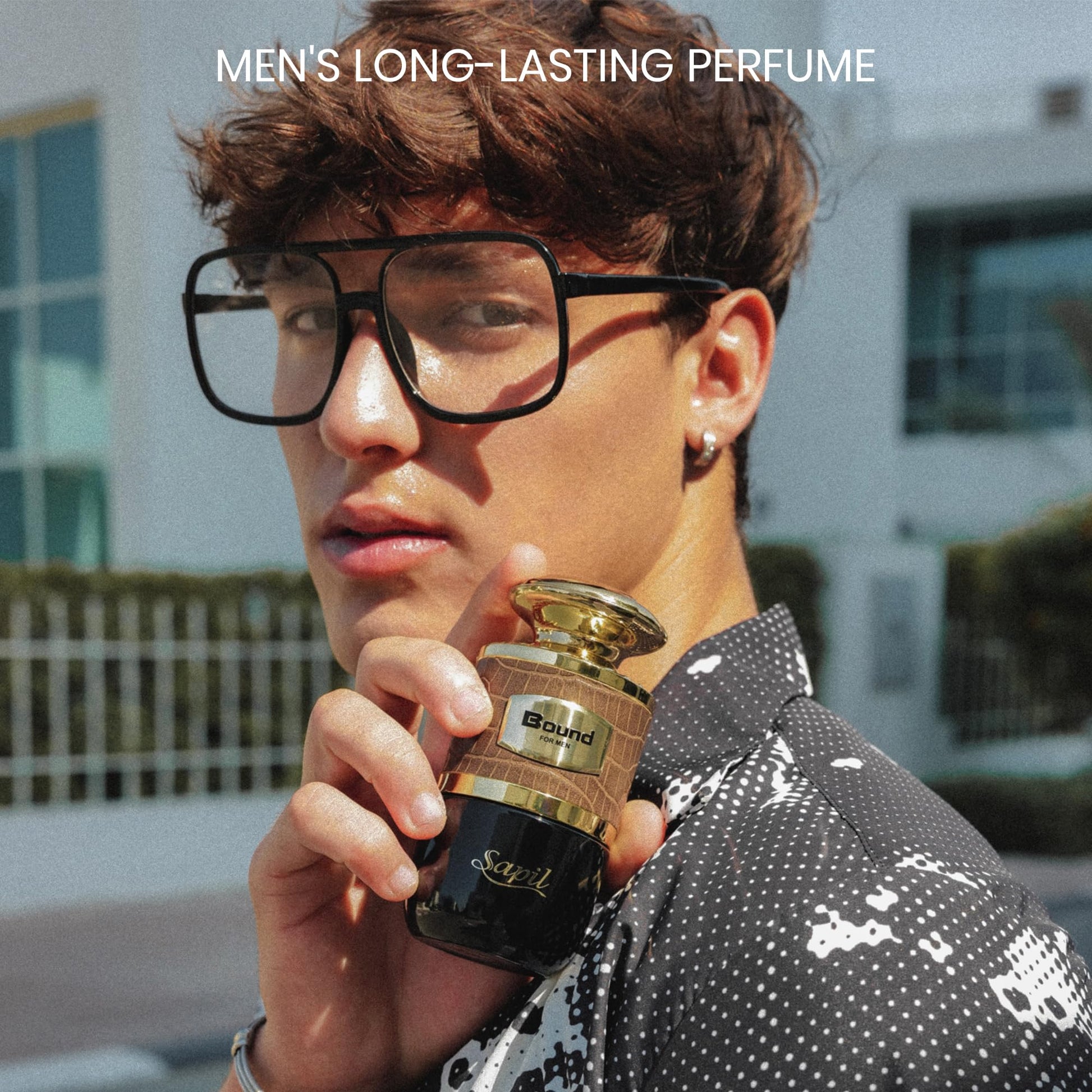 Sapil Bound Toilette for Men 3.4 Oz(100 ml) – Eau de Toilette with Long-Lasting Dubai Scent, Oriental Spicy Blend of Green Mandarin, Cardamom, Orange Blossom & Tonka Bean for Daily & Special Occasions - Medaid International