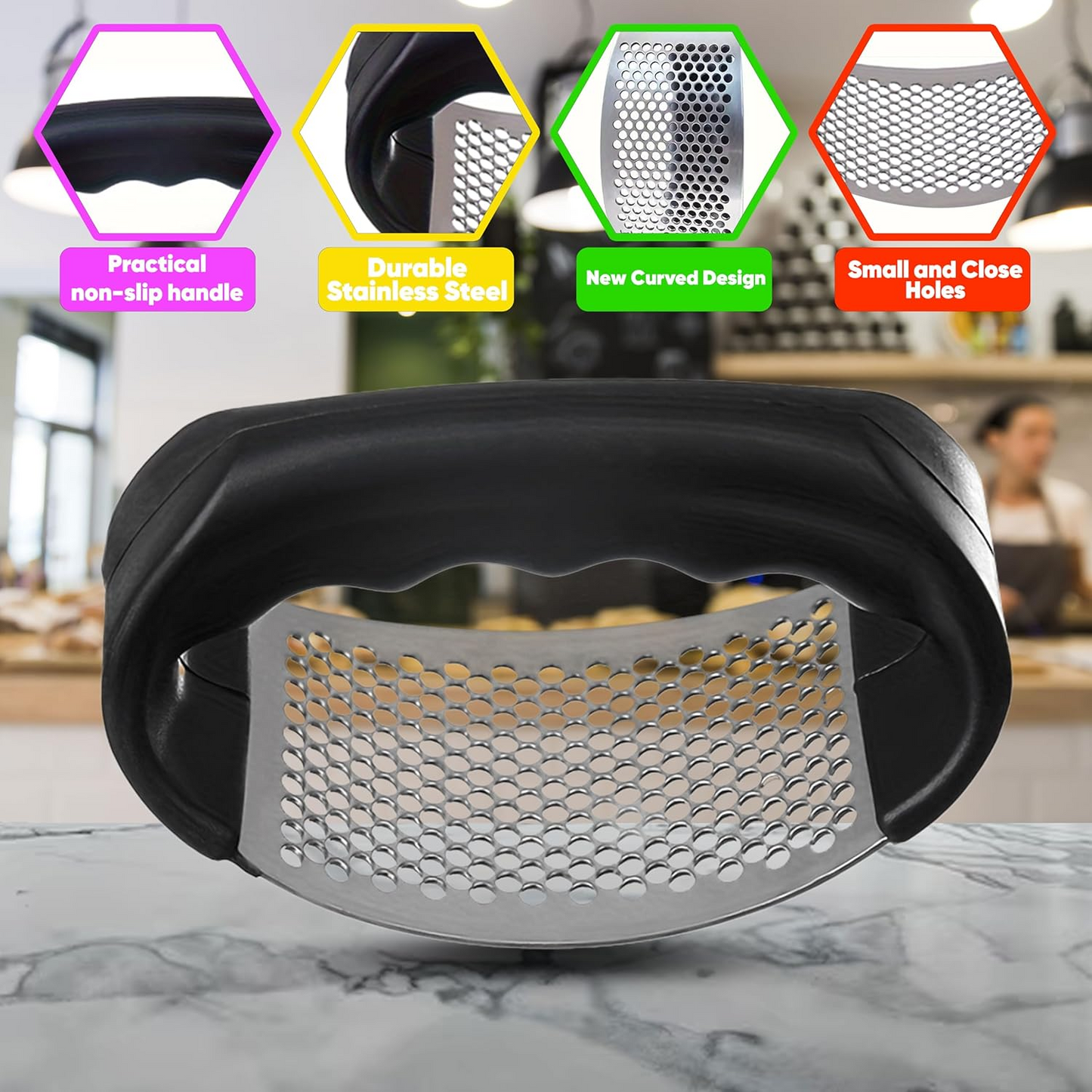 Garlic Press Garlic Crusher Kitchen Garlic Rocker | - Medaid International