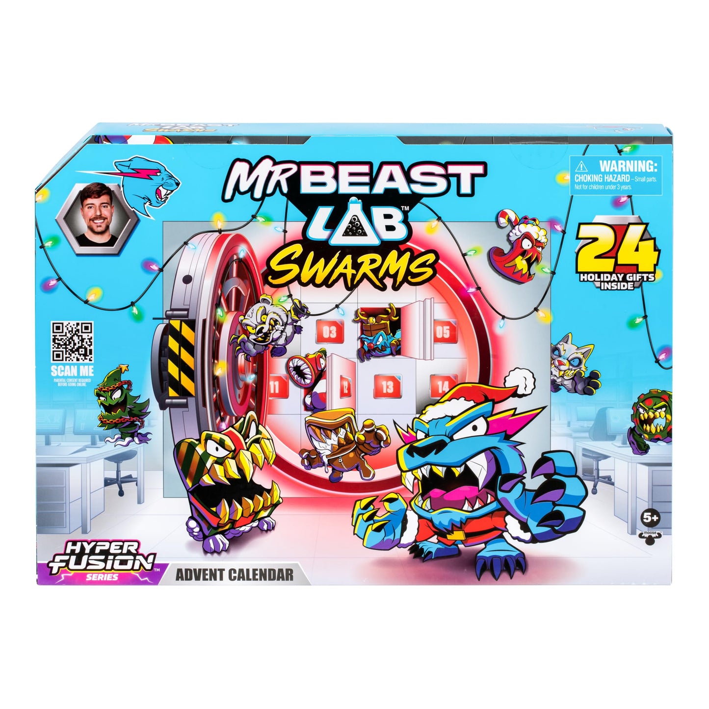 Celebrate the End of Year with MrBeast Hyper Fusion Advent Calendar, Opens A Door Every Day to discover 14 Exclusive Micro-Creatures, 22 Stickers and 7 Fusion Capsules - Medaid International