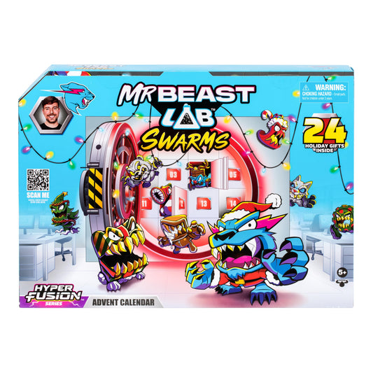 Celebrate the End of Year with MrBeast Hyper Fusion Advent Calendar, Opens A Door Every Day to discover 14 Exclusive Micro-Creatures, 22 Stickers and 7 Fusion Capsules - Medaid International