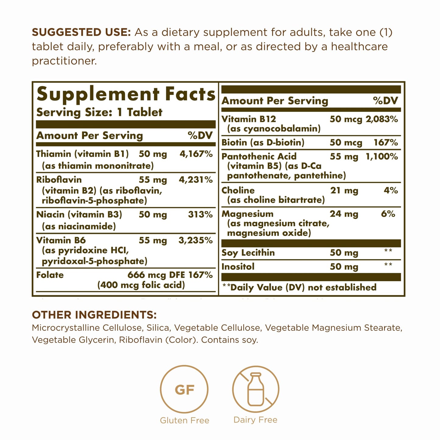 Solgar Megasorb B-Complex "50" - 100 Tablets - Supports Energy Metabolism - Non-GMO, Vegan, Gluten Free, Dairy Free - 100 Servings - Medaid International