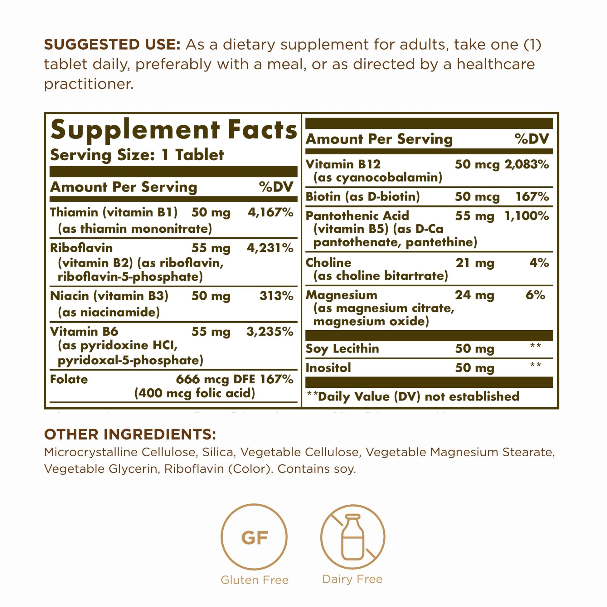 Solgar Megasorb B-Complex "50" - 100 Tablets - Supports Energy Metabolism - Non-GMO, Vegan, Gluten Free, Dairy Free - 100 Servings - Medaid International