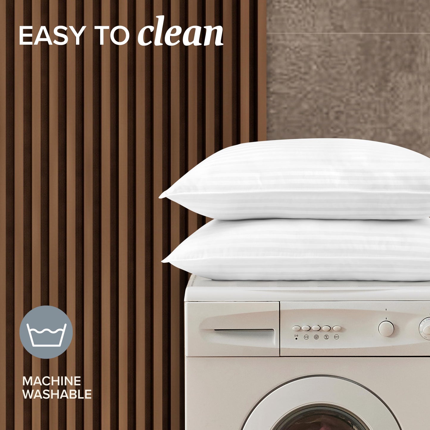 Beckham Hotel Collection Bed Pillows Standard/Queen Size Set of 2 - Original Down Alternative Pillow for Sleeping - Bedding for Back, Stomach or Side Sleepers - Medaid International