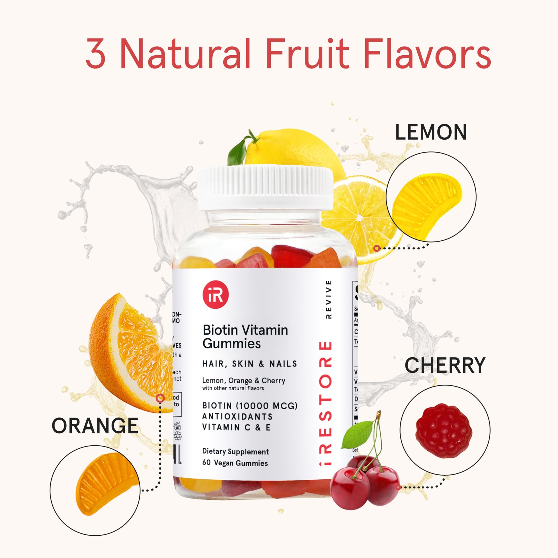 iRestore Hair Gummy Vitamins, Vegan Biotin Gummies for Hair Skin and Nails Gummies, Hair Gummies, Biotin Gummies for Hair Growth Biotin Vitamins Hair Vitamins Gummies for Women & Men, Biotin 10000mcg - Medaid International