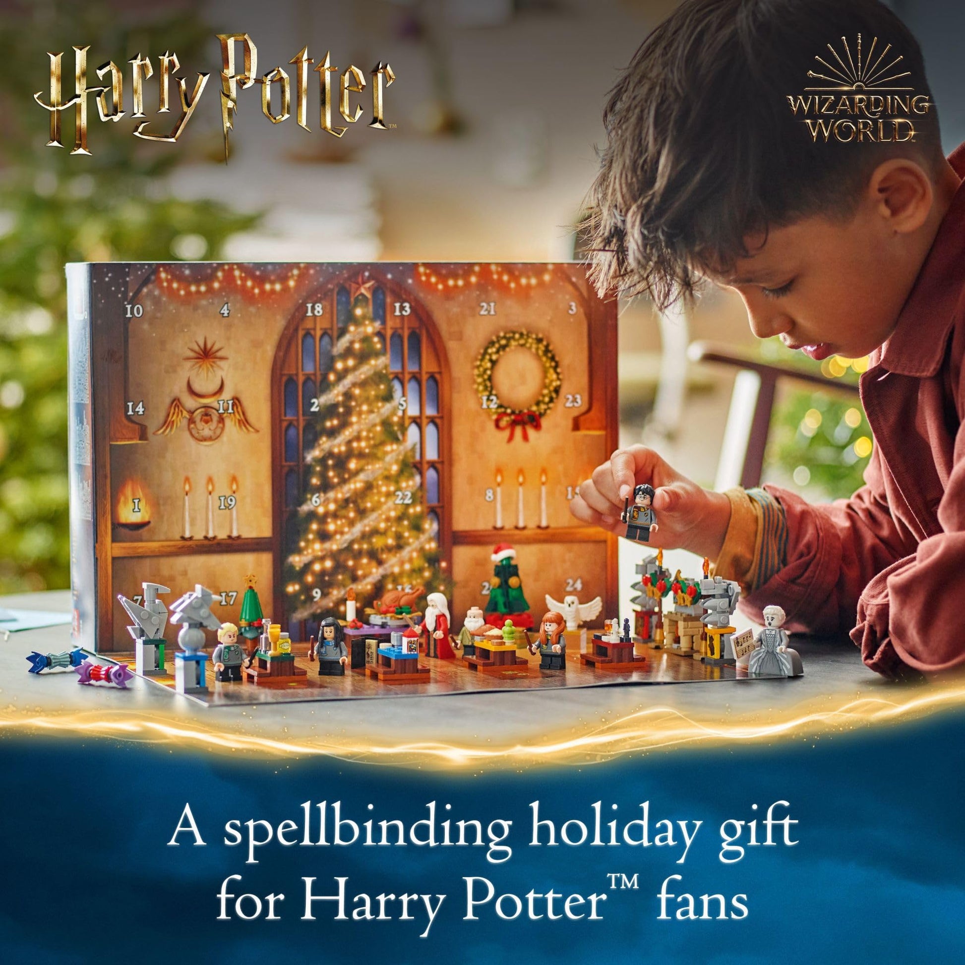 LEGO Harry Potter Advent Calendar 2024 for Kids - Christmas Advent Calendar W/ 16 Mini Builds & 7 Minifigures, Ages 7+ - Harry Potter Toys Gift Idea for Boys & Girls, Ages 7+ - 76438 - Medaid International