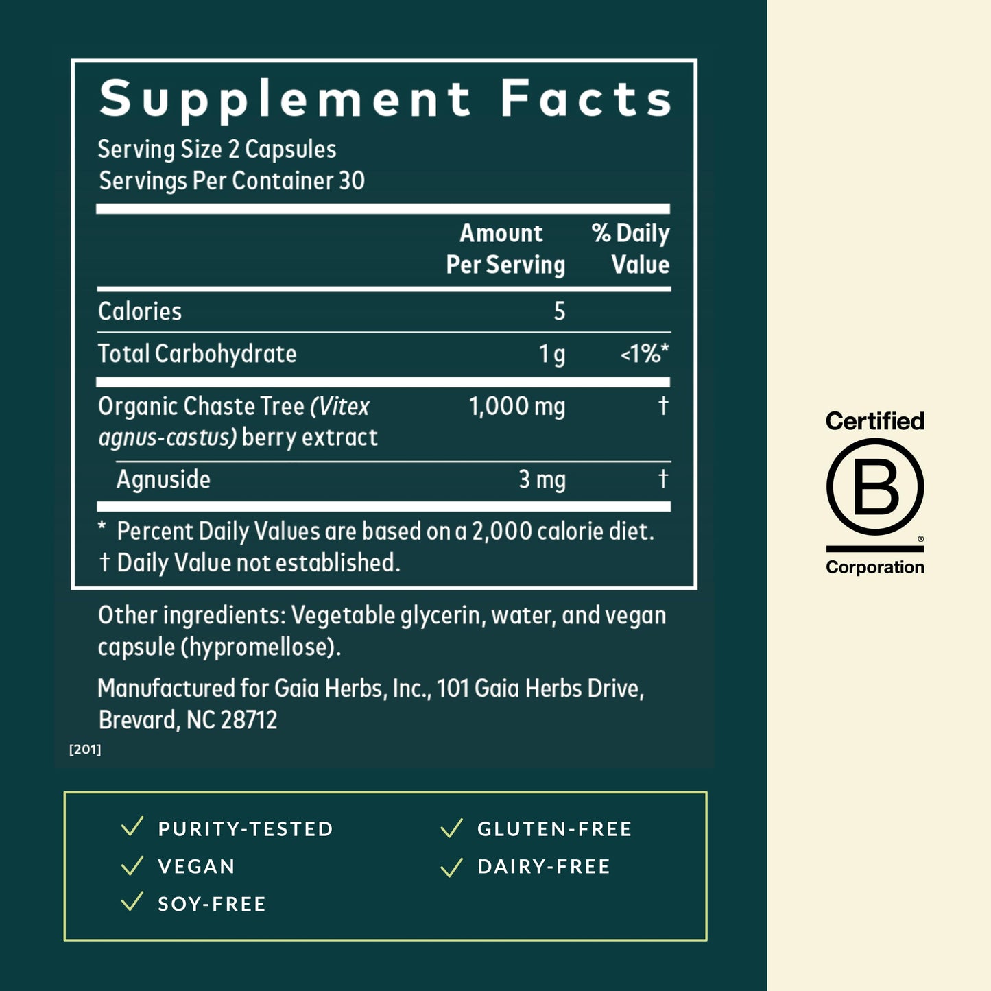 Gaia Herbs Vitex Berry - Supports Hormone Balance & Fertility in Women - 60 Vegan Liquid Phyto-Capsules (30-Day Supply) - Medaid International
