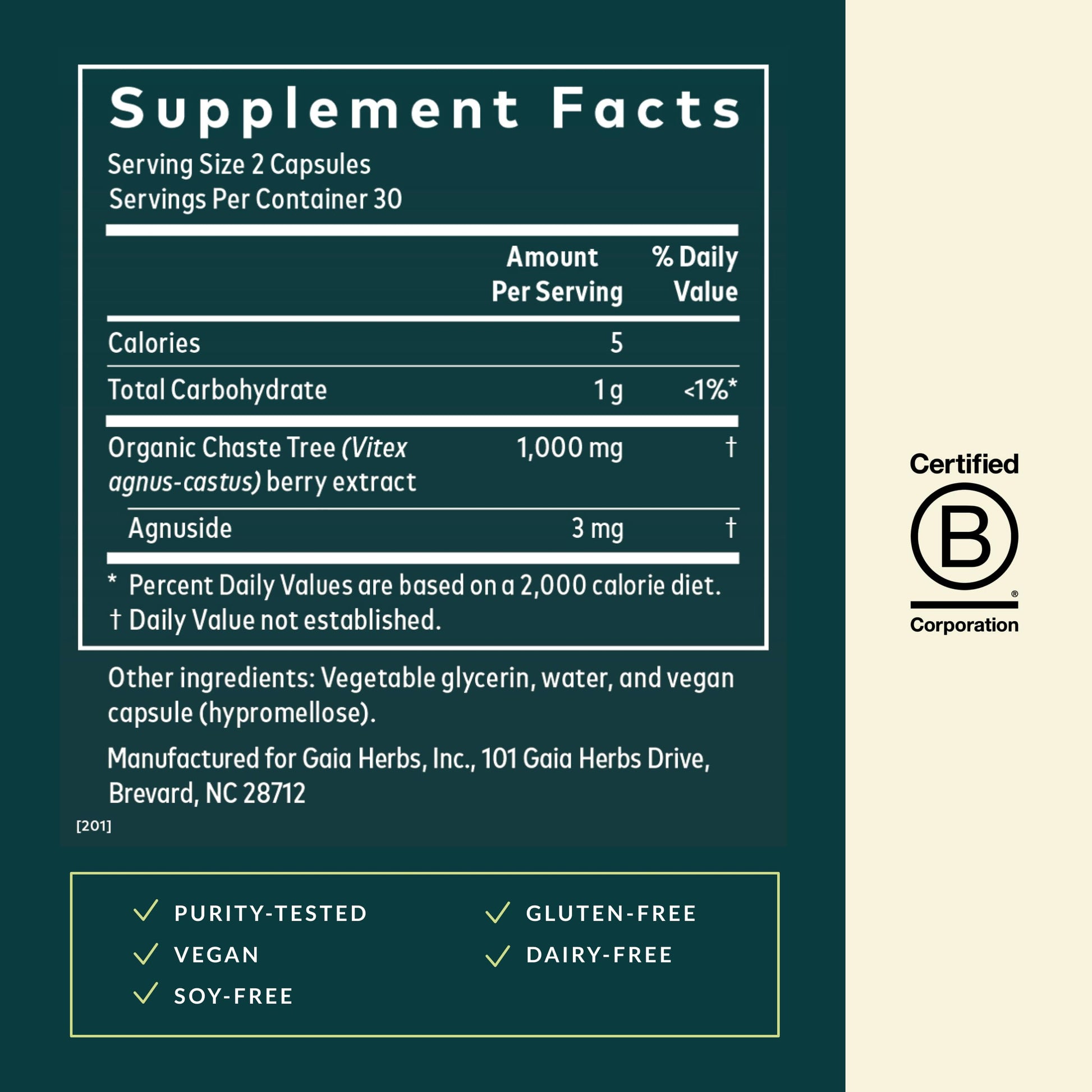 Gaia Herbs Vitex Berry - Supports Hormone Balance & Fertility in Women - 60 Vegan Liquid Phyto-Capsules (30-Day Supply) - Medaid International
