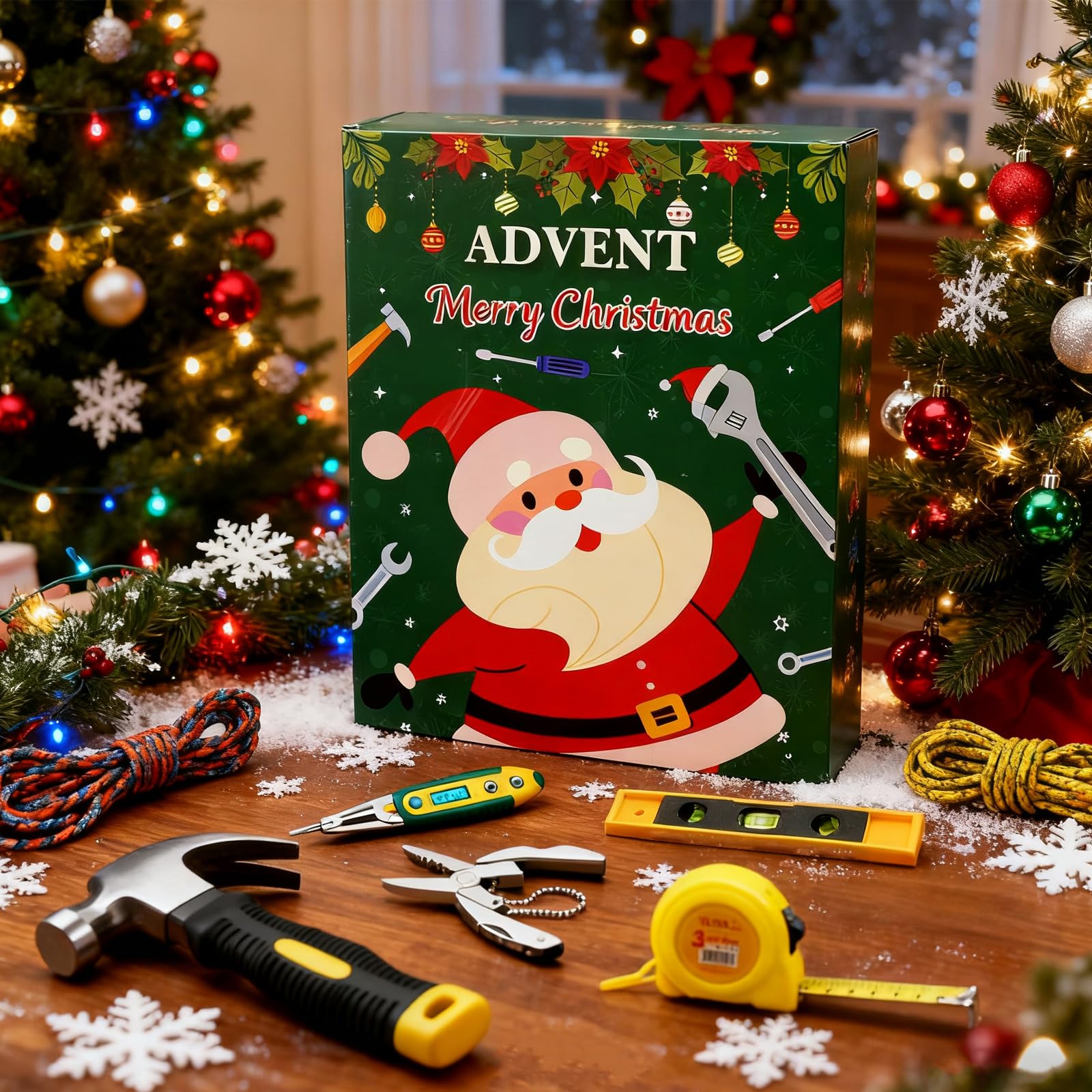 Advent Calendar Hand Tool Kit Christmas Countdown, 24 Days Hand Tool Advent Calendar Set for for Son, Boyfriend, Husband, Dad, Men Teen Boy 2025 Xmas Surprise Gift - Medaid International