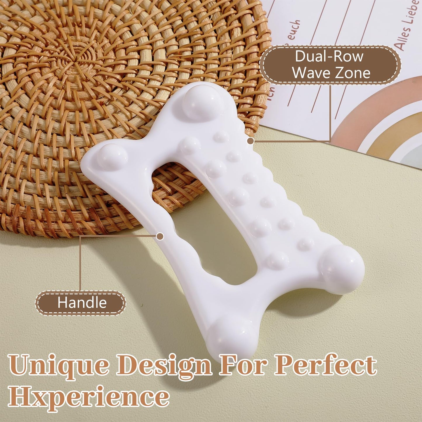 CIATBYYJ Gua Sha Massage Tool for Face & Body, Guasha Tool for Relaxation, Guas Sha Facial Trigger Point Massager, Gua Shas Body Tools for Mother, Women, Men (Wave Edge & Smooth Edge) - Medaid International