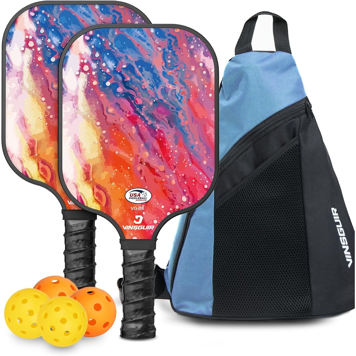 VINSGUIR Pickleball Paddles, Fiberglass Pickleball Paddles Set of 2, Lightweight Pickleball Rackets with Pickleball Carrying Bag, Pickleball Gifts for Beginners & Pros - Medaid - Lebanon