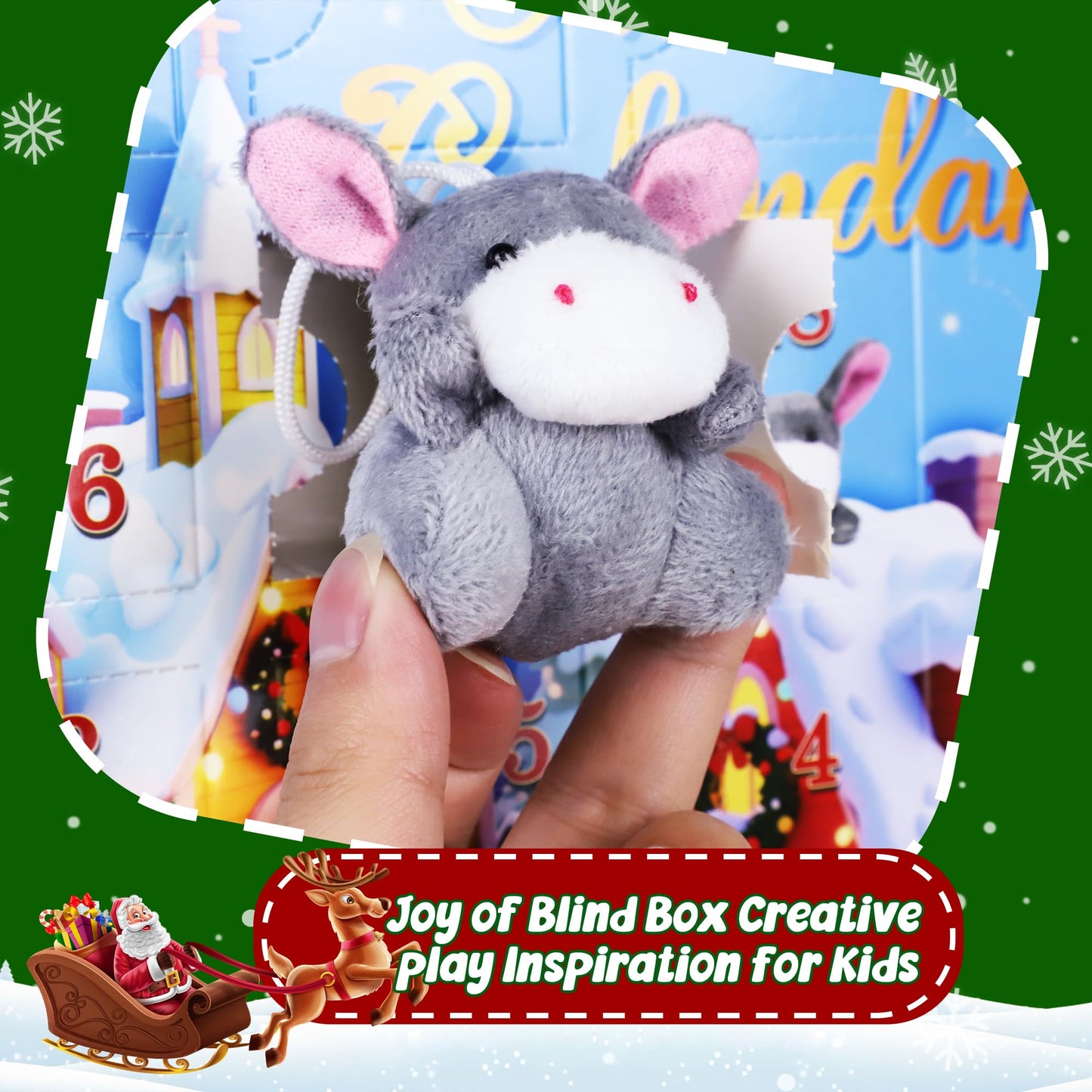 Christmas Advent Calendar 2025 for Kids, 24 Days Xmas Countdown Calendar with Mini Stuffed Animal Bulk Plush Keychain, Christmas Tree Decorations Party Favor Toys Stocking Stuffers Prizes Xmas Gifts - Medaid International