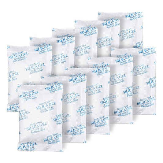 Silica Gel Packs - 80Pcs 20Gram Moisture Absorbers, Premium Transparent Desiccant for Storage, Silica Gel Desiccant Packets Food Safe for Moisture - Medaid International