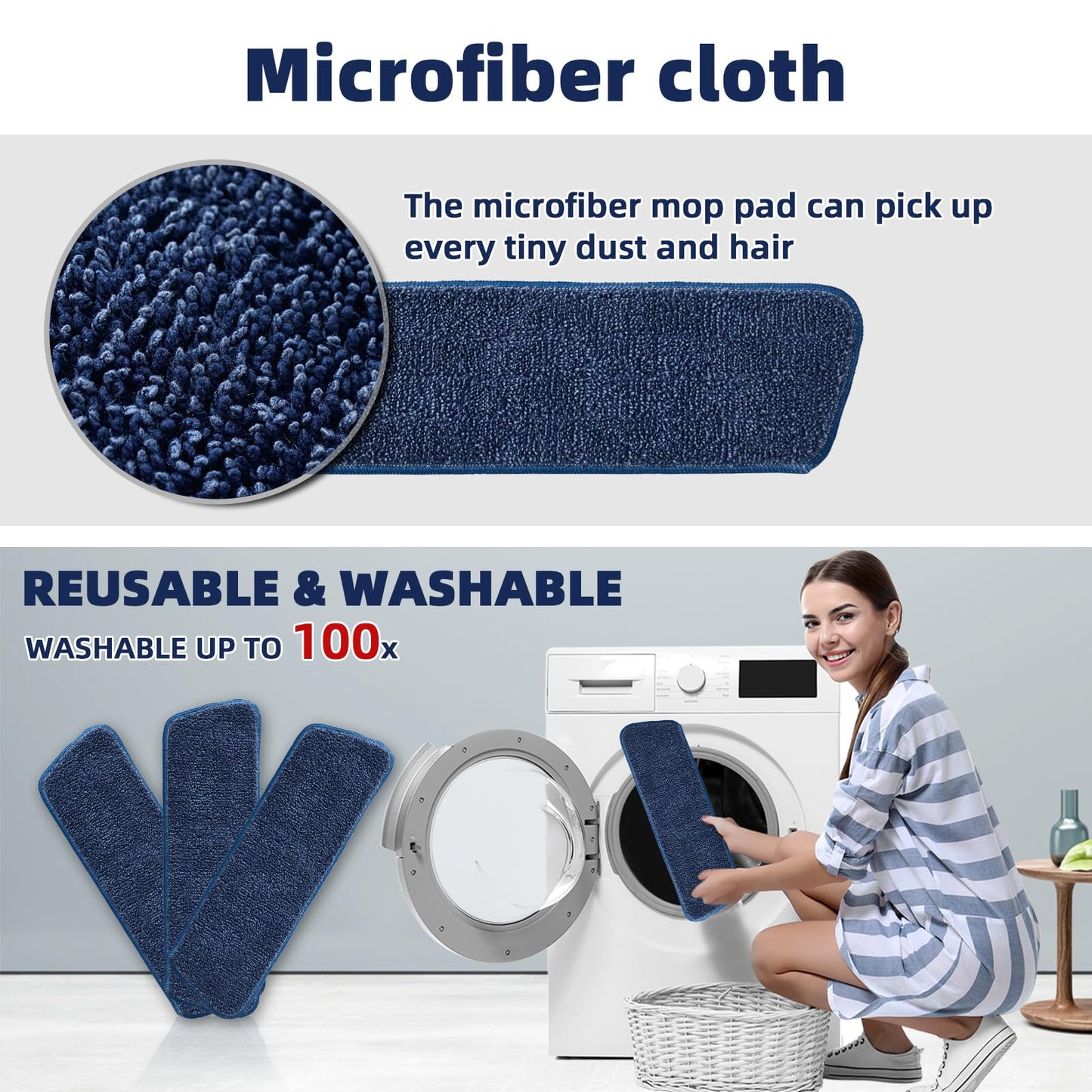 Spray Mop for Floor Cleaning with 3 Washable Pads Wet Dry Microfiber Floor Mop Sprays with 500 ml Refillable Bottle for House Kitchen Wood Floor Hardwood Laminate Ceramic Tiles Floor Dust Cleaning - Medaid International