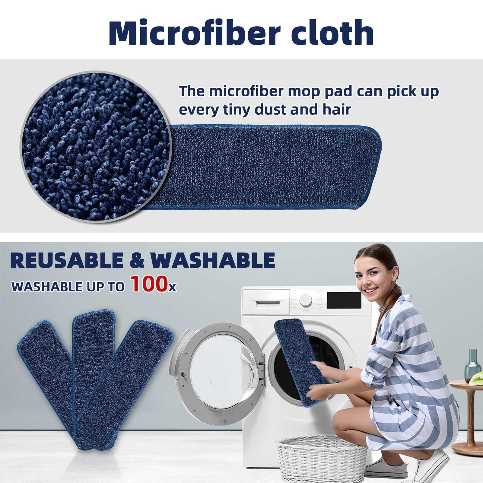 Spray Mop for Floor Cleaning with 3 Washable Pads Wet Dry Microfiber Floor Mop Sprays with 500 ml Refillable Bottle for House Kitchen Wood Floor Hardwood Laminate Ceramic Tiles Floor Dust Cleaning - Medaid International