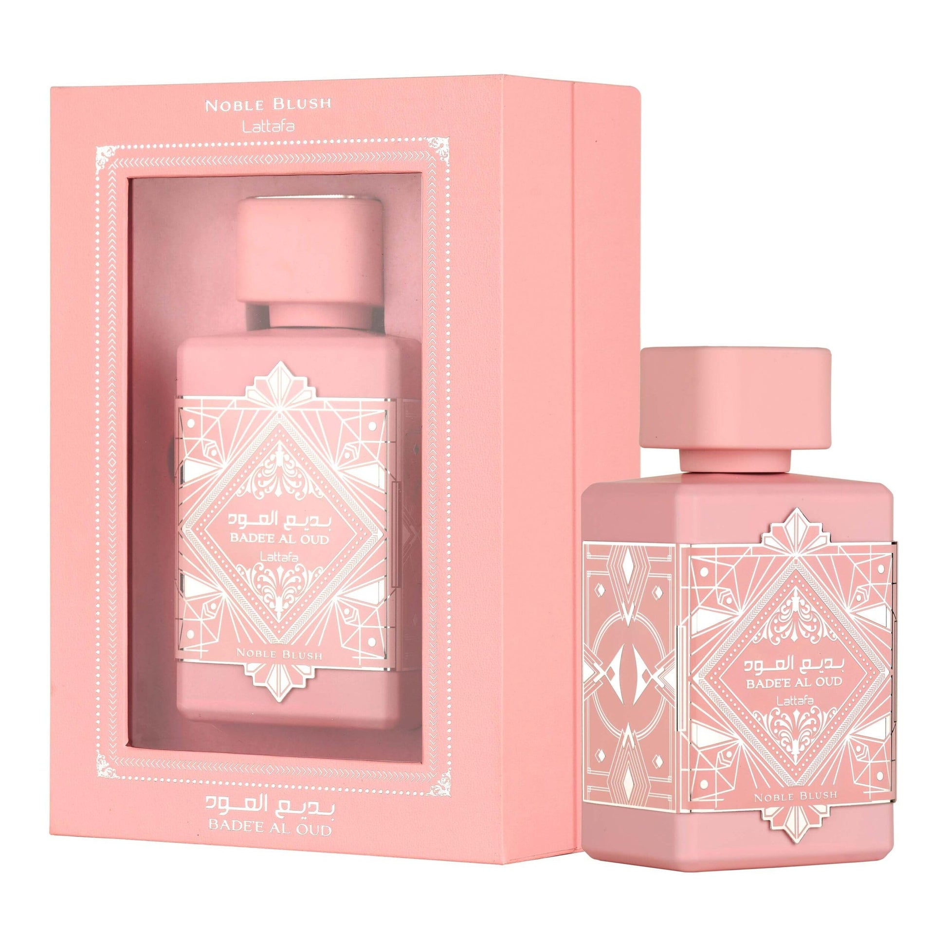 Lattafa Bade'e Al Oud Noble Blush for Unisex Eau de parfum Spray, 3.4 Ounce / 100 Ml - Medaid International