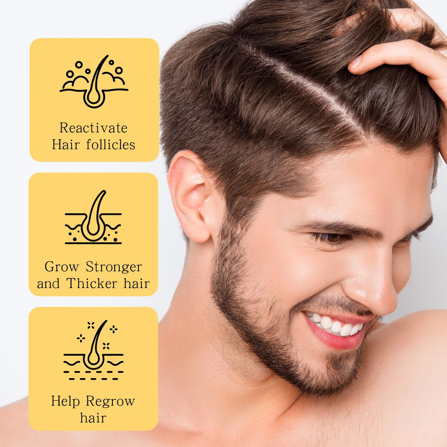 5% Minoxidil Hair Growth Serum, Natural Biotin Hair Oil for Men and Women, 2 fl oz - Medaid International