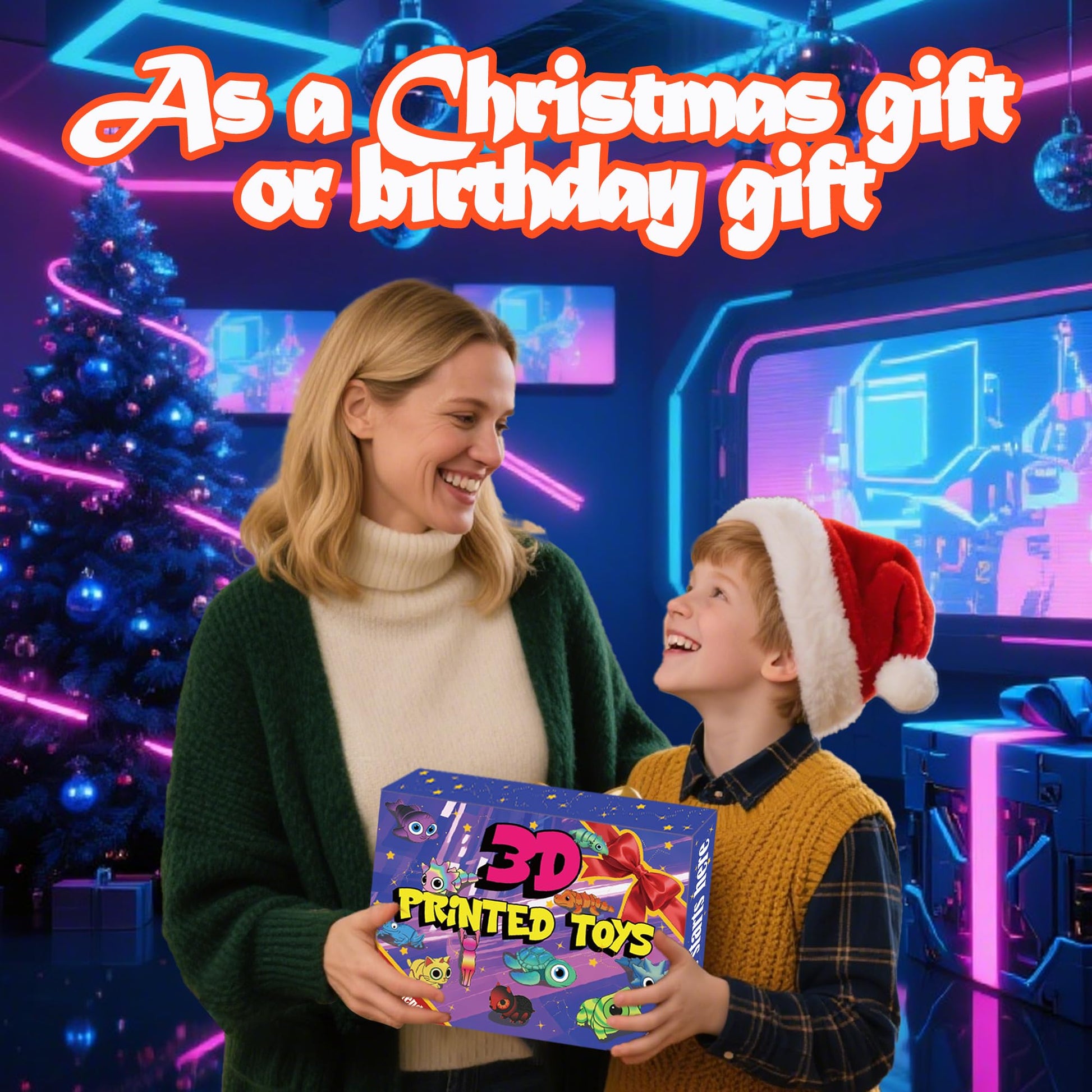 3D Printed Animals Toys, Mini Figures Cool Stuff Desk Pet, Christmas Advent Calendar For Kids, Birthday Gift For Boys And Girls, Party Favors, Including Dragons, Axolotl, Rabbit, Turtle, Frog, Etc. - Medaid International