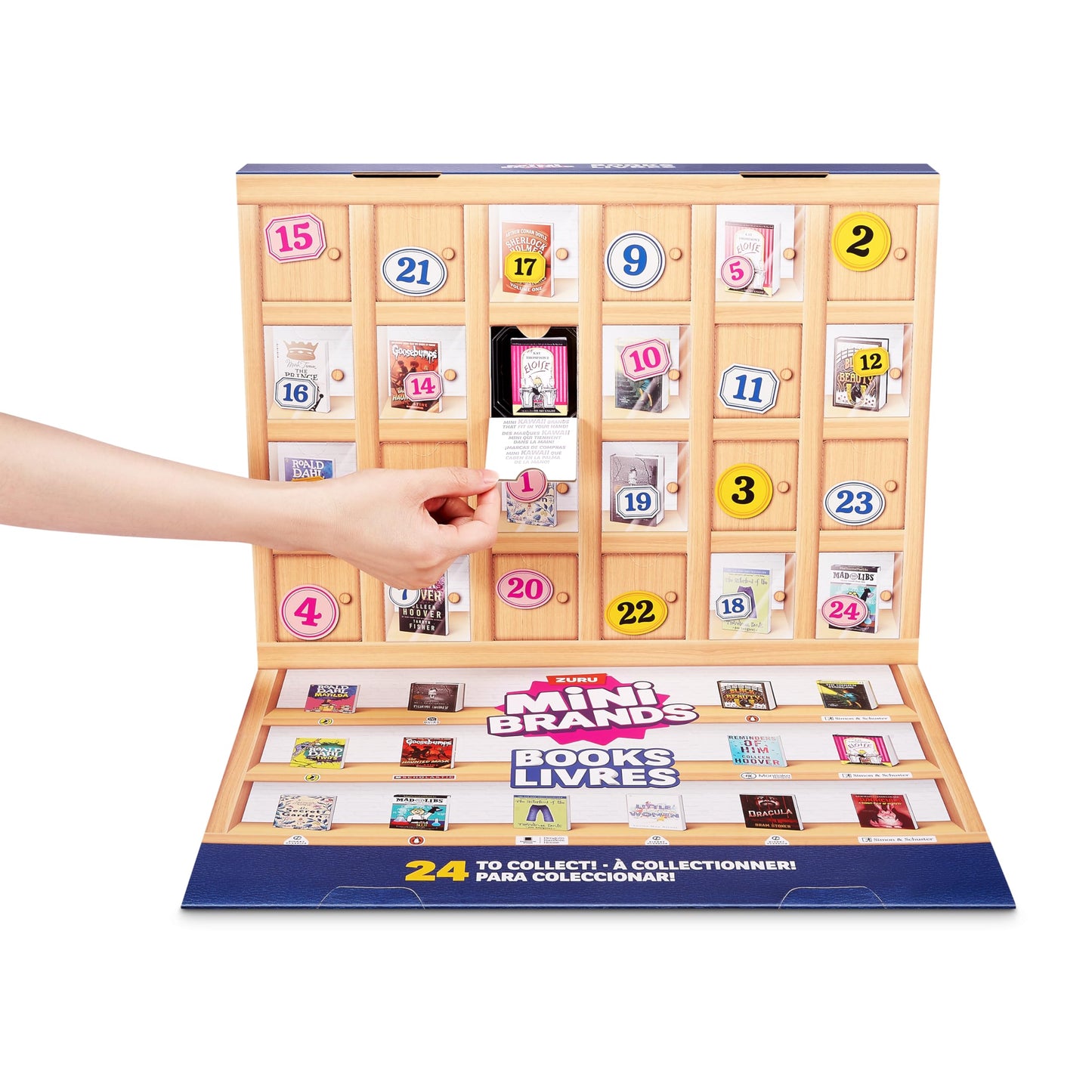 Mini Brands Books Advent Calendar by ZURU, Collectible Seasonal Toys for Girls, Boys, and Collectors - Medaid International