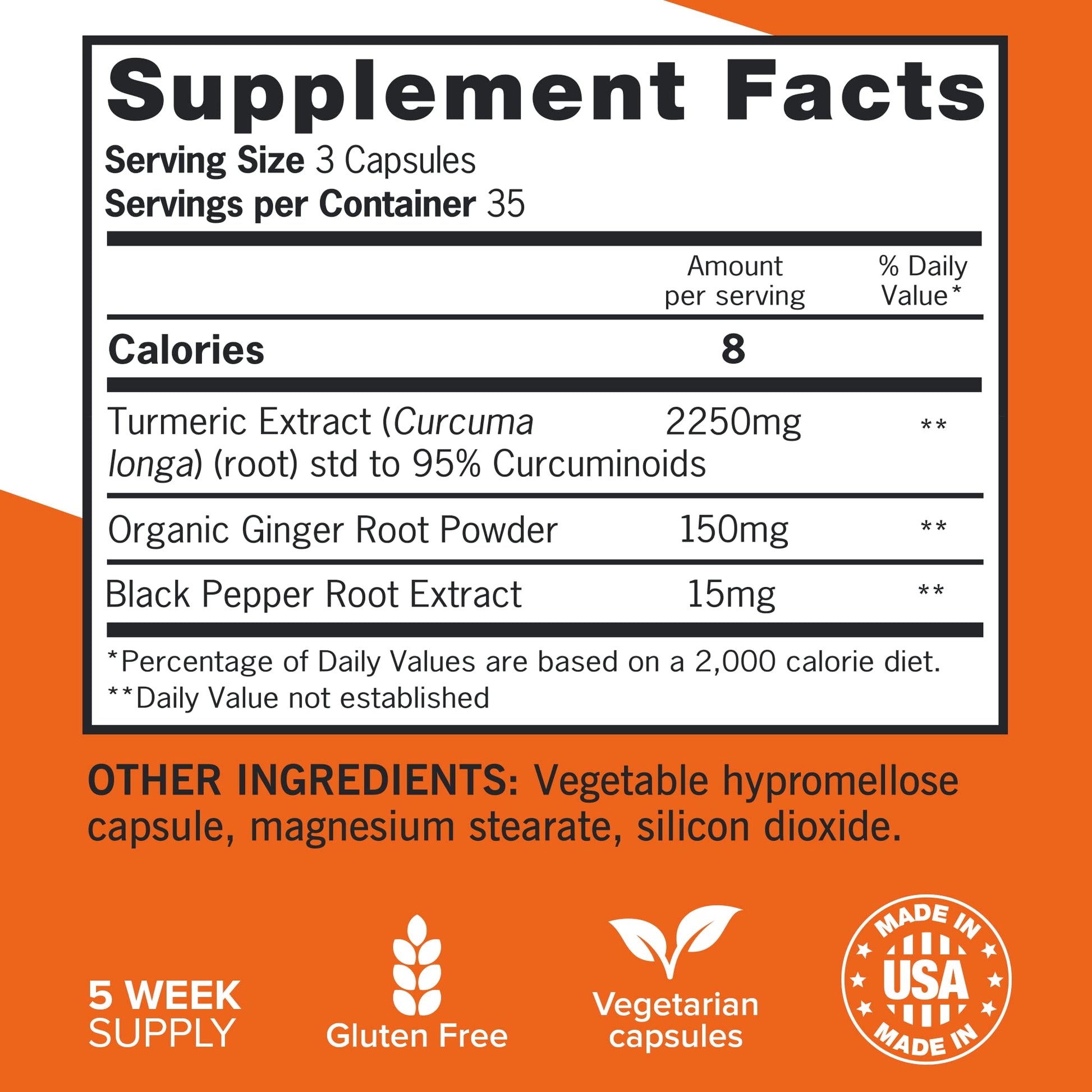 Qunol Turmeric Curcumin with Black Pepper & Ginger, 2400mg Turmeric Extract with 95% Curcuminoids, Extra Strength Supplement, Enhanced Absorption, Joint Support Supplement, 105 Count - Medaid International
