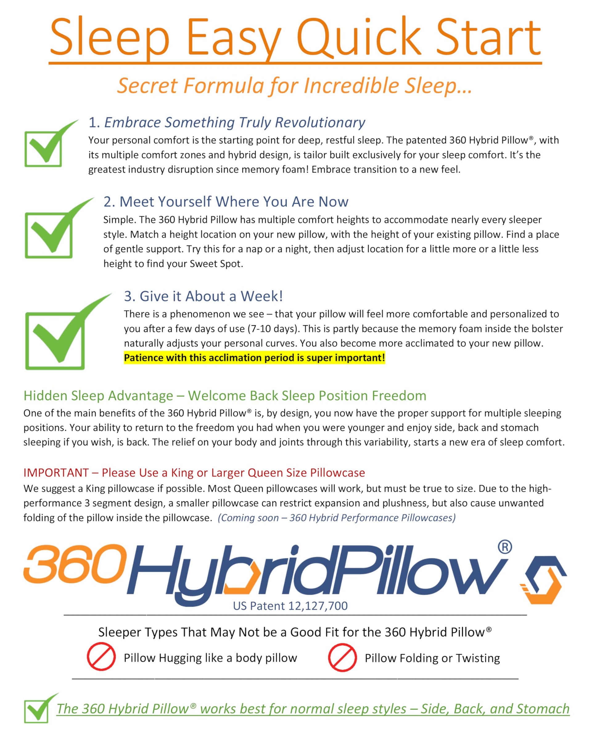 360 Hybrid Pillow® – Cervical Neck Pillow for Pain Relief | Ergonomic & Adjustable for Back, Side, Stomach Sleepers, Contoured Neck Roll, Shoulder Loft, Queen Size 29"x19", Patented Orthopedic Comfort - Medaid International